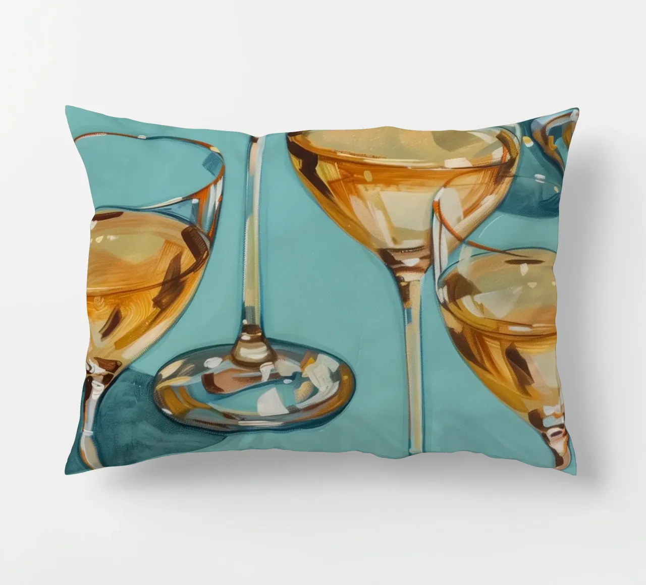 Champagne Glasses decorative cushion by Melloi Art Print