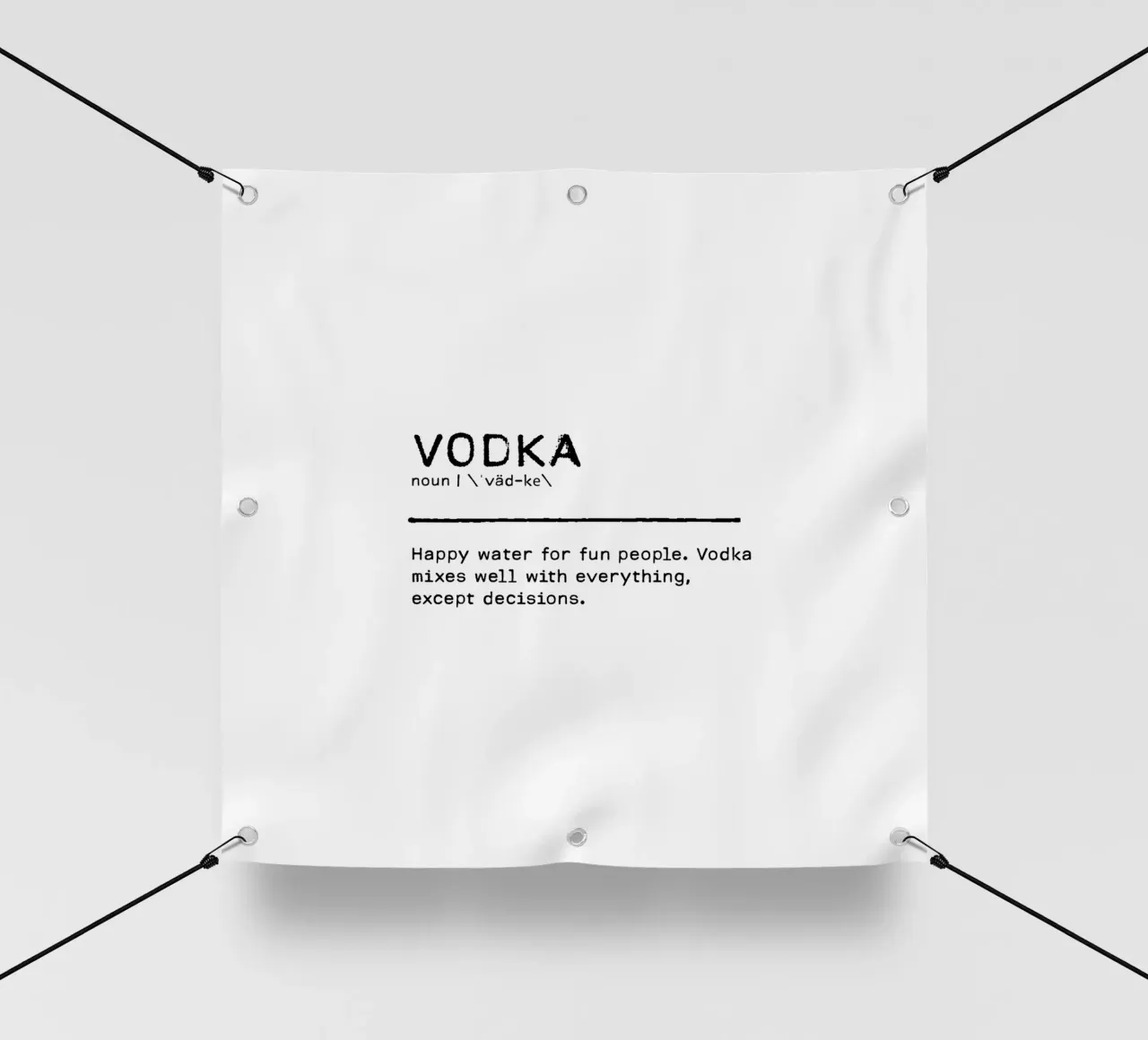 Definizione Citazione - Vodka telo in pvc da Orara Studio