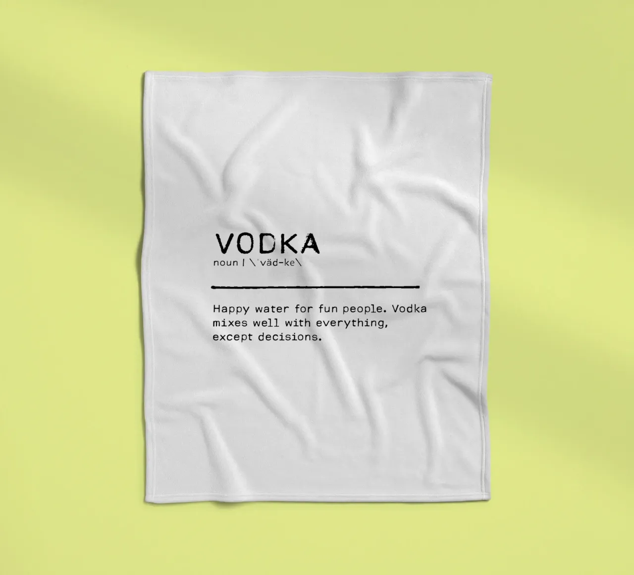 Definizione Citazione - Vodka coperta in pile da Orara Studio
