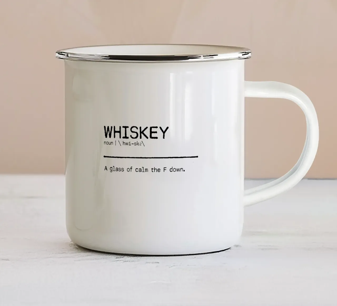 Definizione Citazione - Whiskey Censored tazza in smalto da Orara Studio