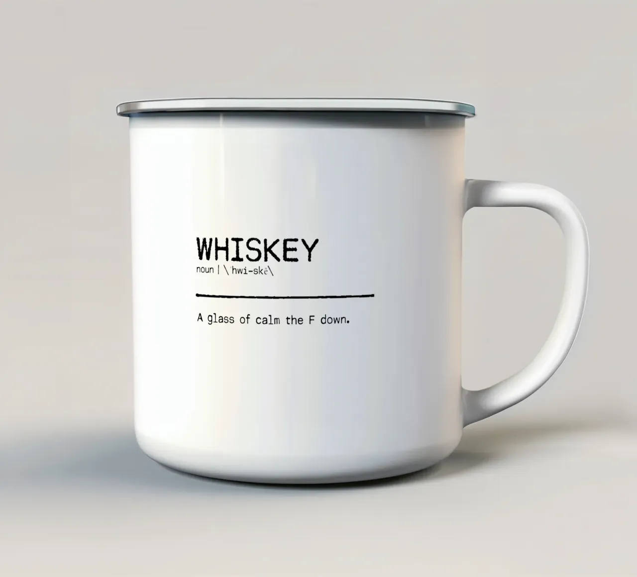 Definizione Citazione - Whiskey Censored tazza in smalto da Orara Studio