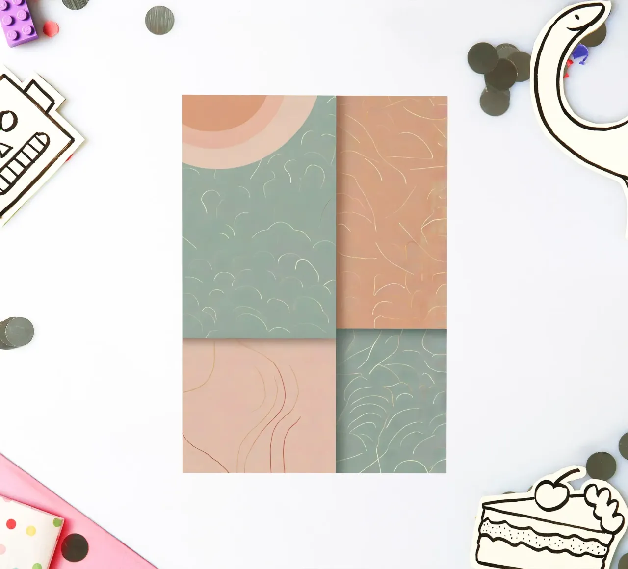 Modello astratto adesivo da Charnwood Prints