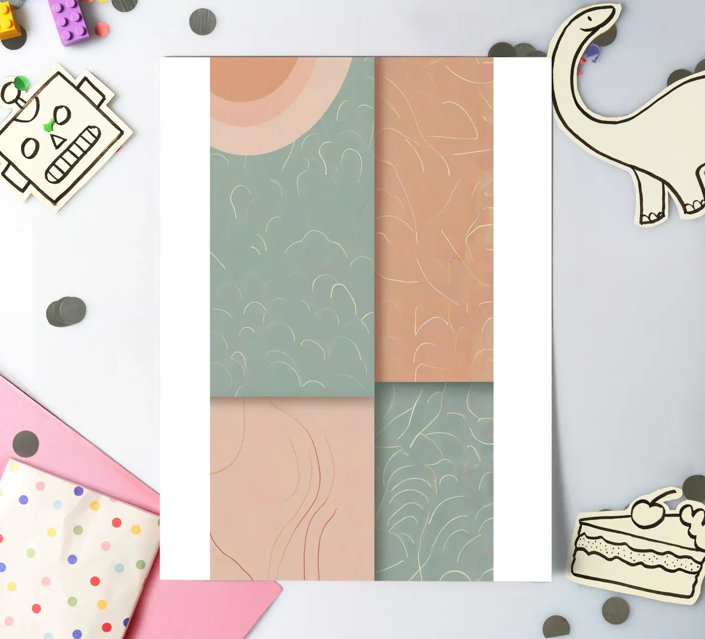 Modello astratto foglio adesivo da Charnwood Prints