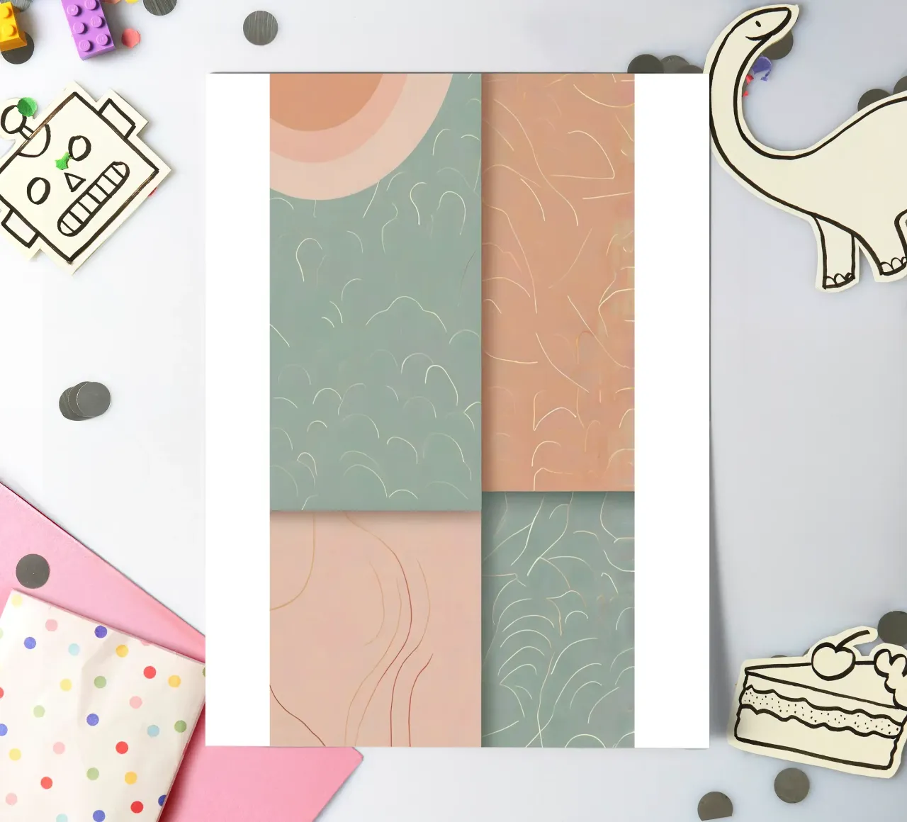 Abstract Pattern sticker sheet by Charnwood Prints