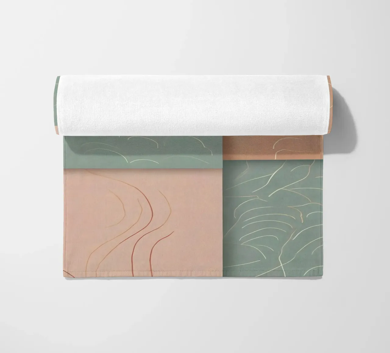 Abstract patroon strandhanddoek van Charnwood Prints