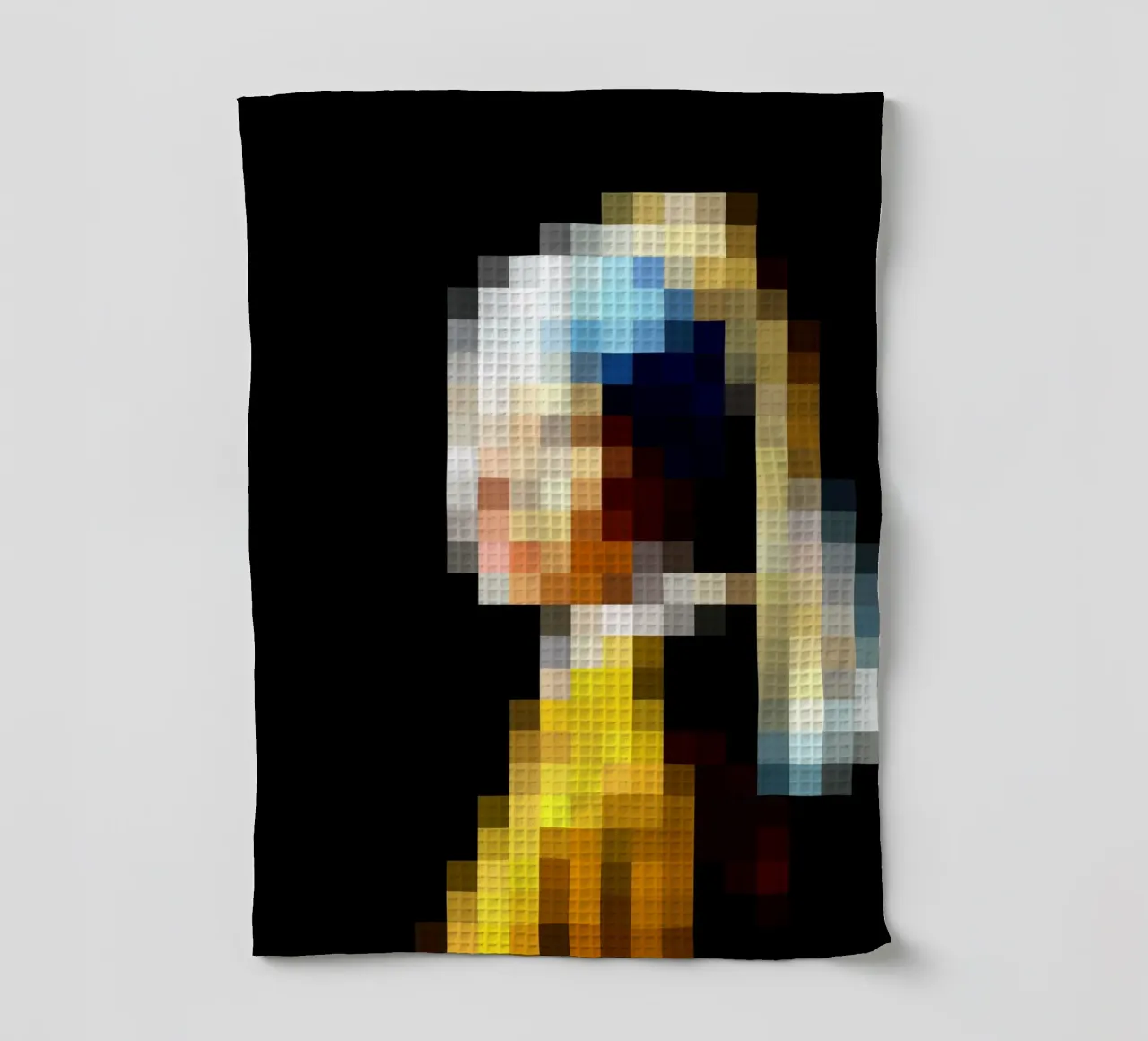 Pixeled Girl with a Pearl Earring canovaccio da cucina da Pixeled