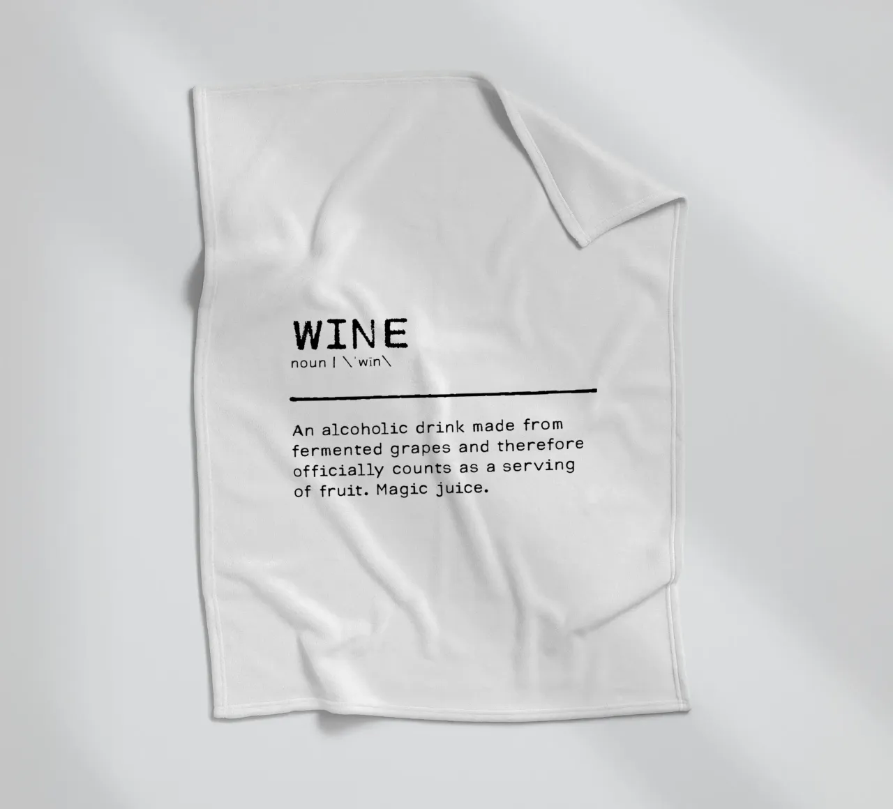 Definizione Citazione - Vino I coperta in pile da Orara Studio