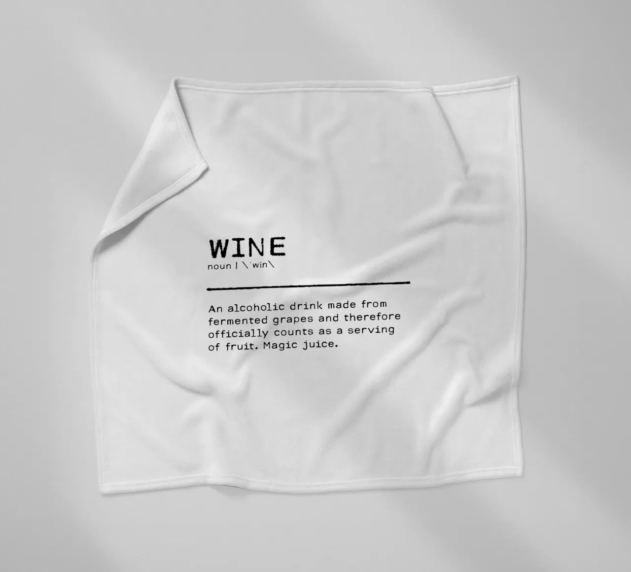 Definizione Citazione - Vino I coperta in pile da Orara Studio