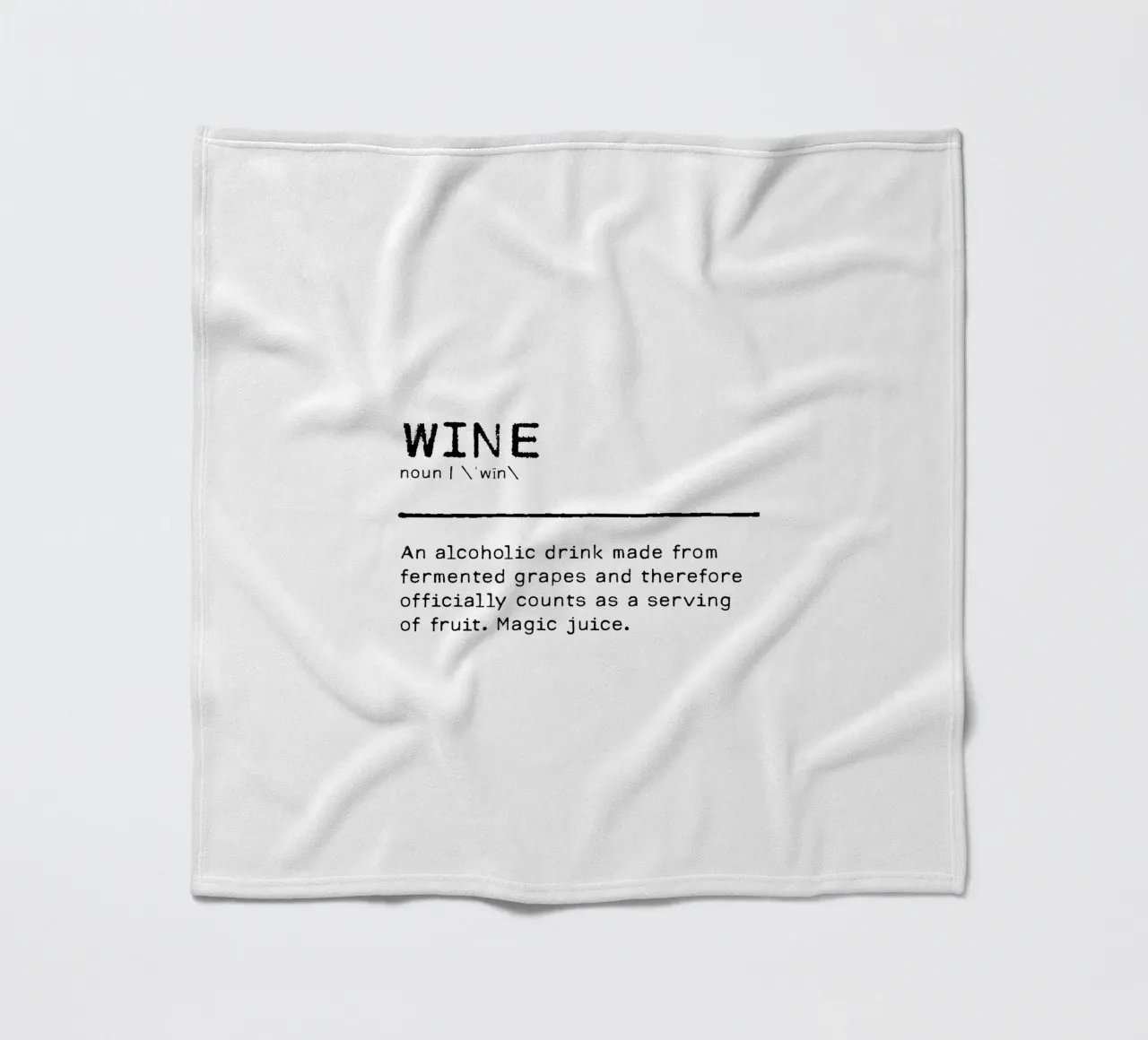 Definizione Citazione - Vino I coperta in pile da Orara Studio