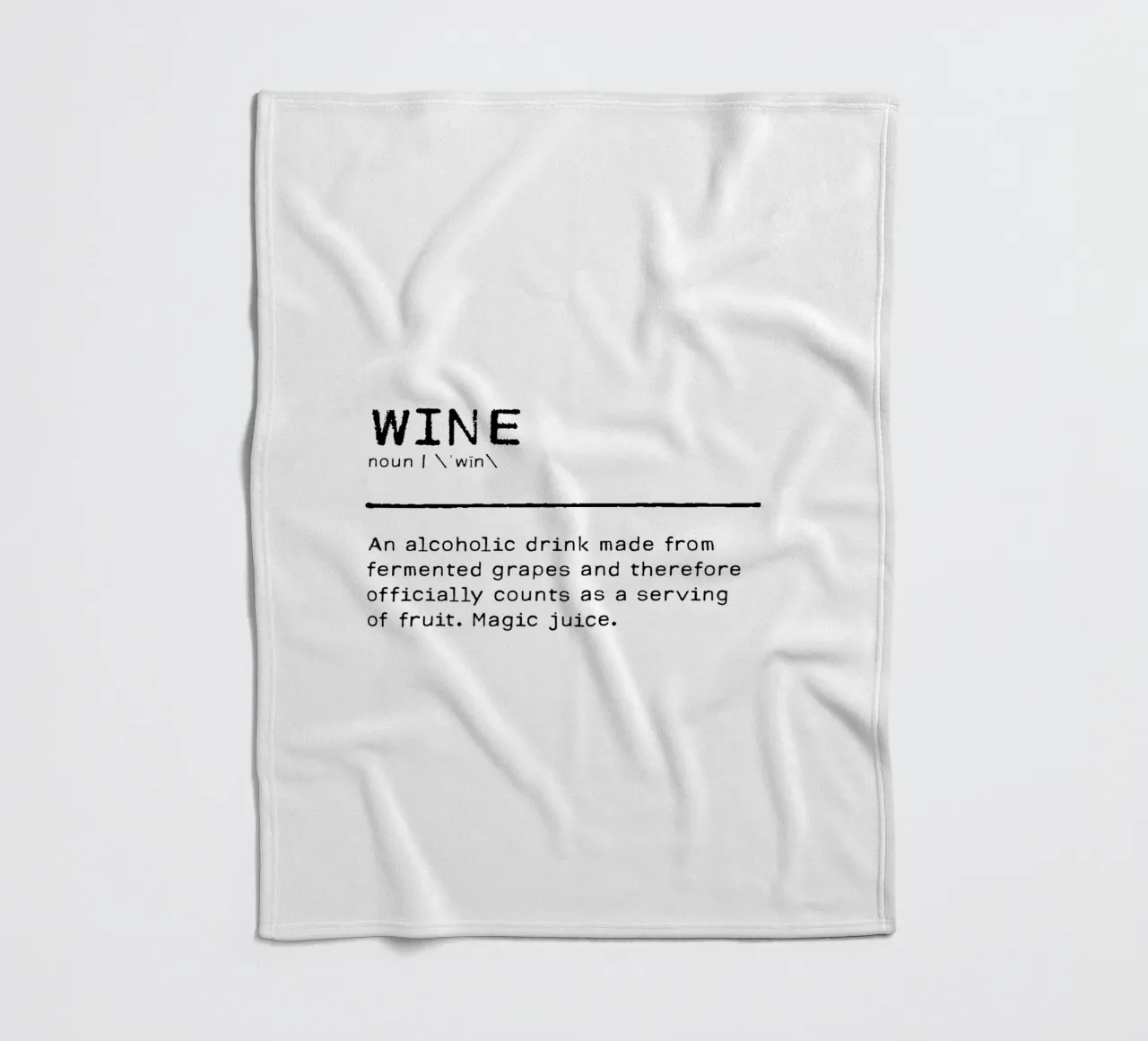 Definizione Citazione - Vino I coperta in pile da Orara Studio