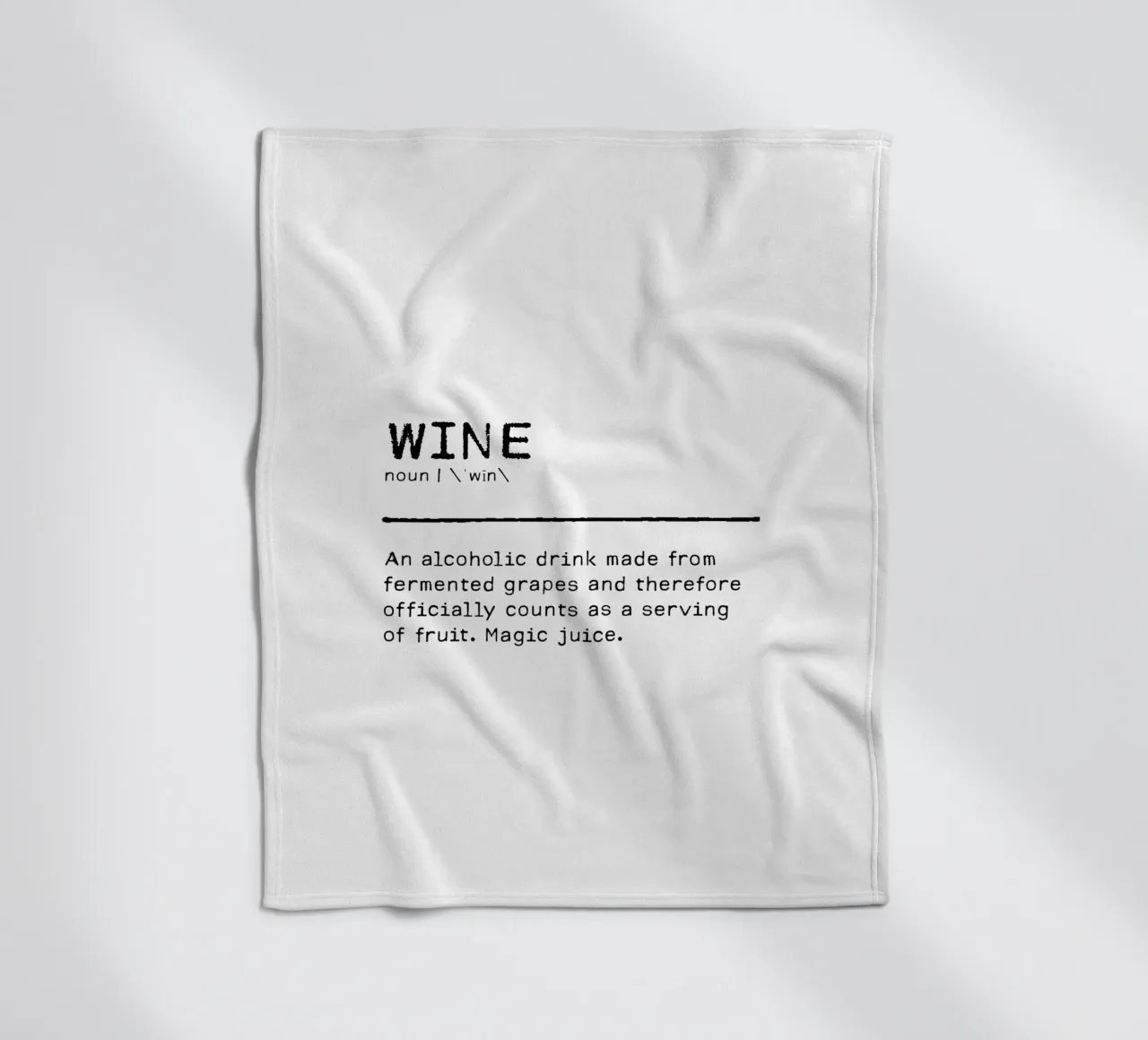Definizione Citazione - Vino I coperta in pile da Orara Studio