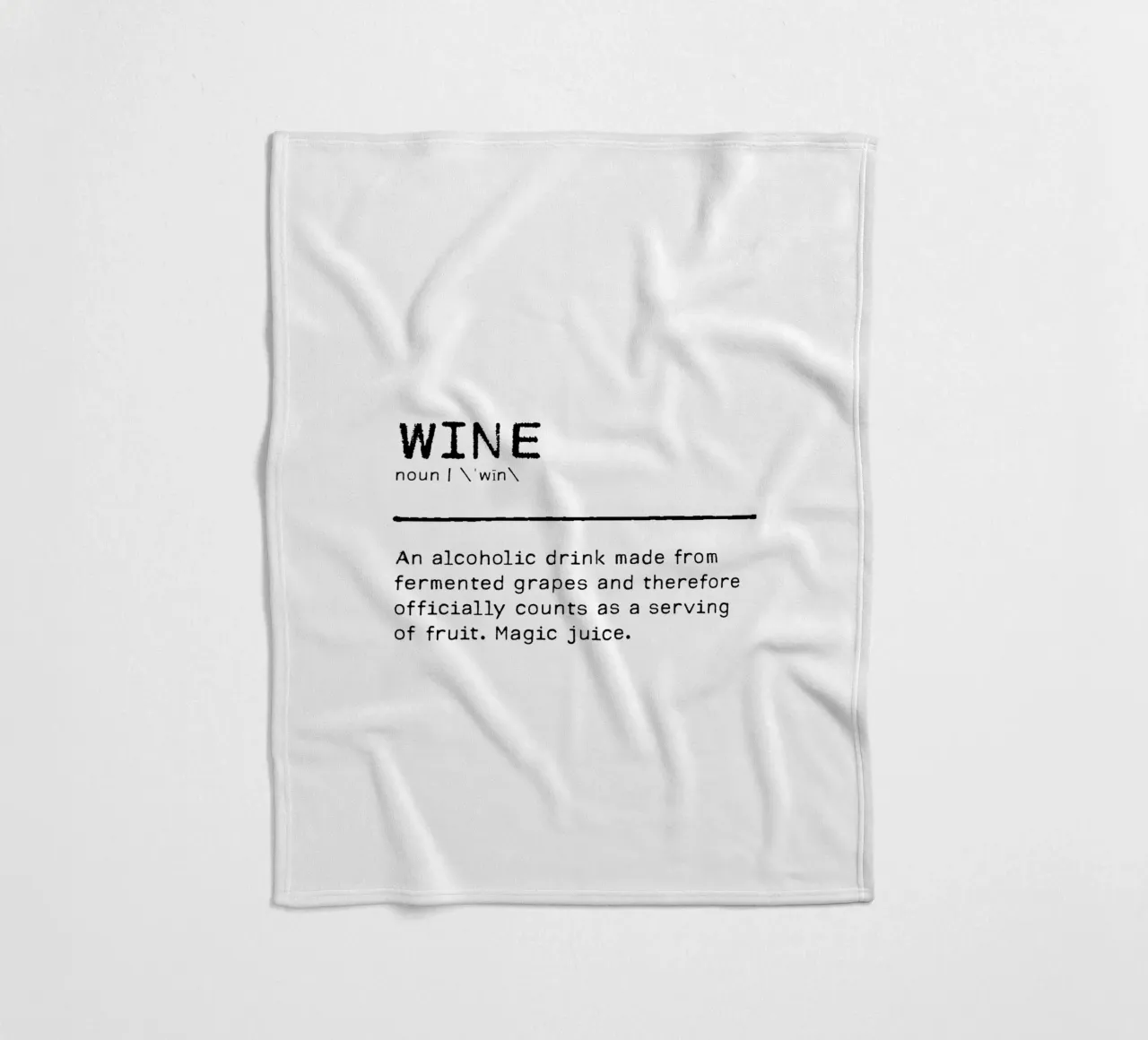 Definizione Citazione - Vino I coperta in pile da Orara Studio