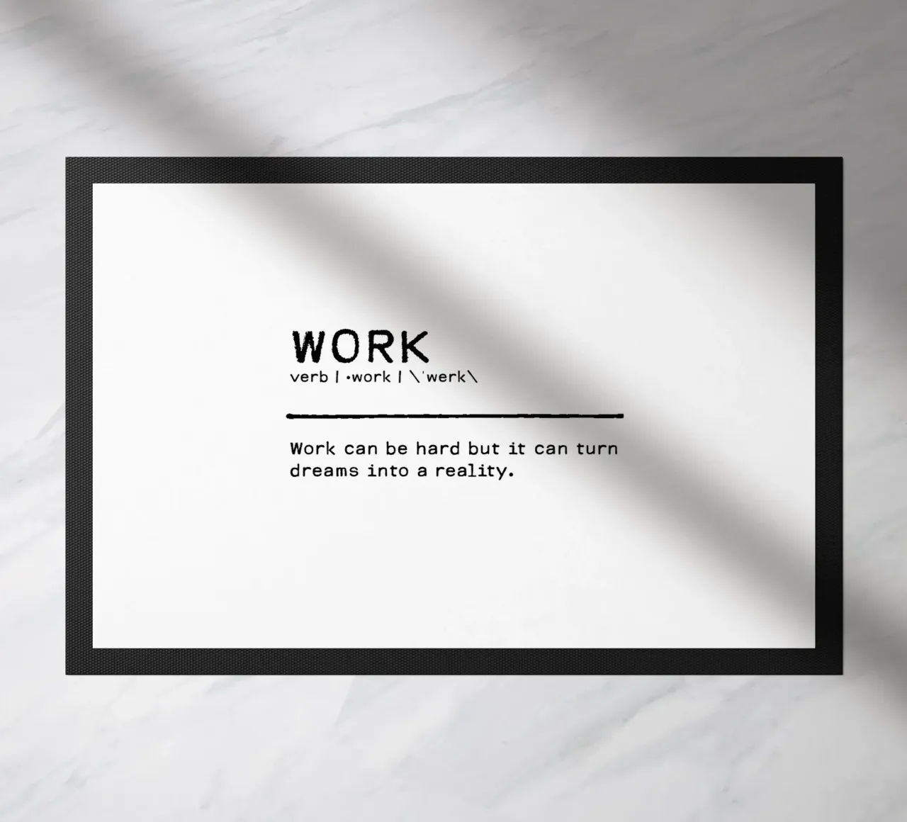 Definition Quote - Work doormat by Orara Studio