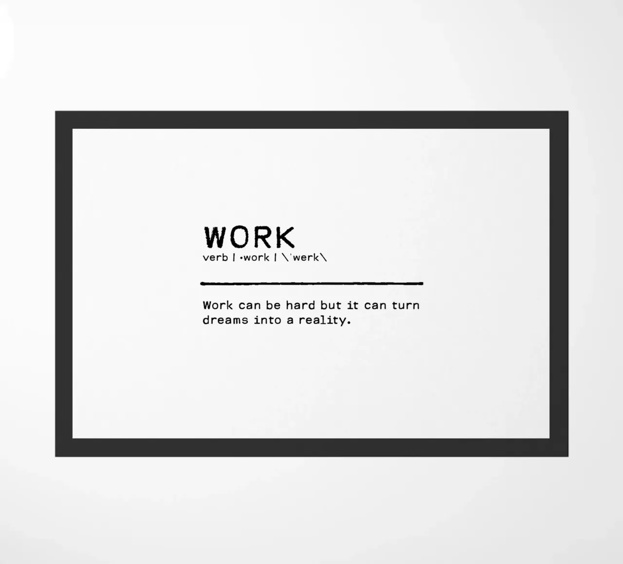 Definition Quote - Work doormat by Orara Studio