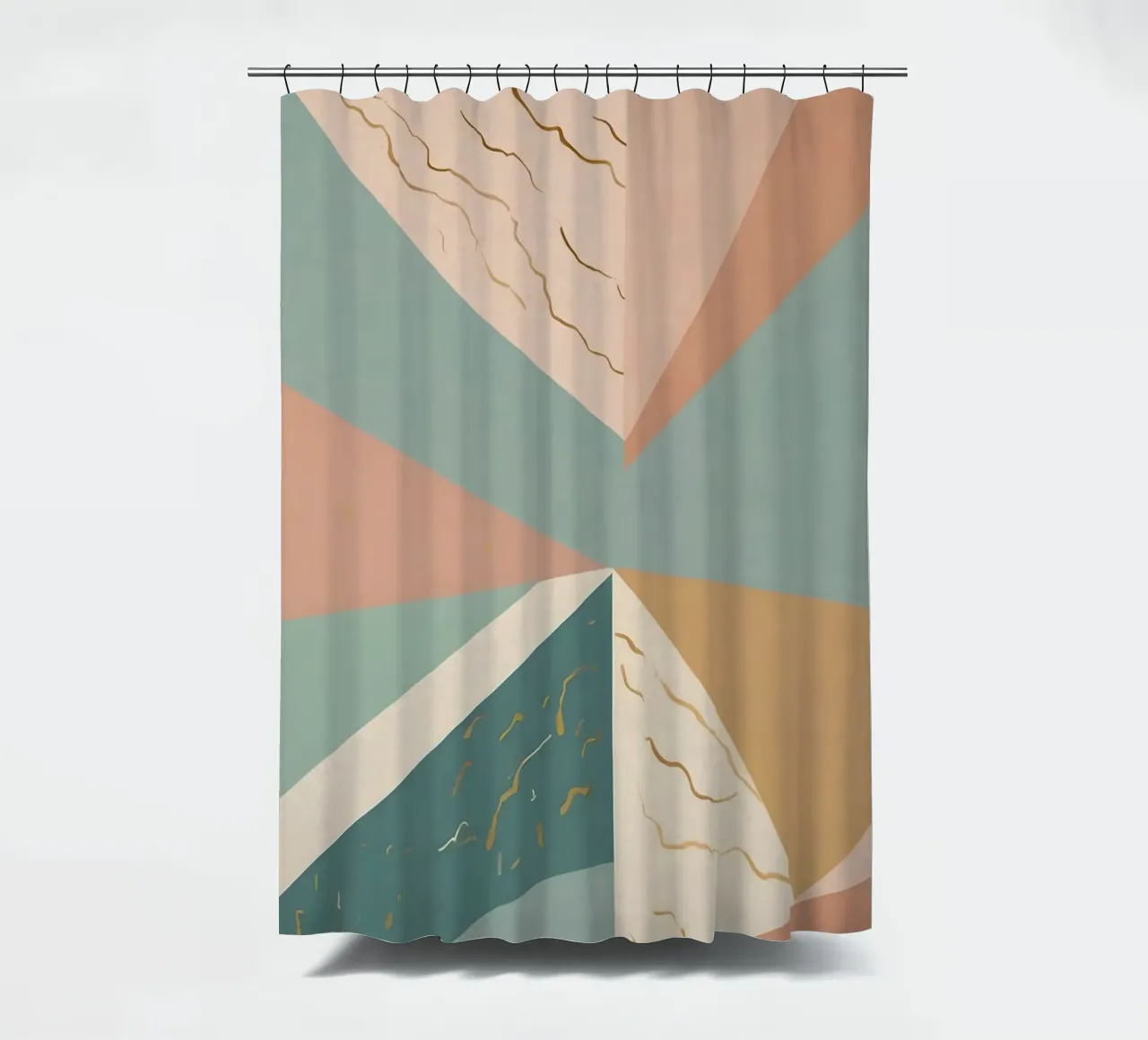 Abstract Pattern shower curtain by Charnwood Prints