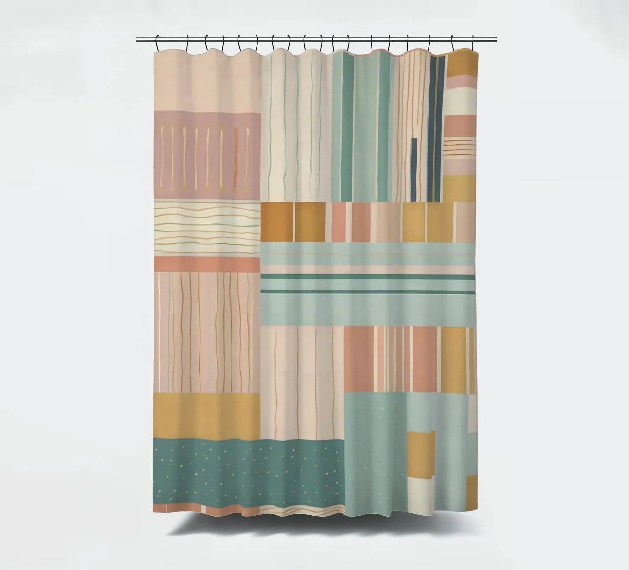 Abstract Pattern shower curtain by Charnwood Prints