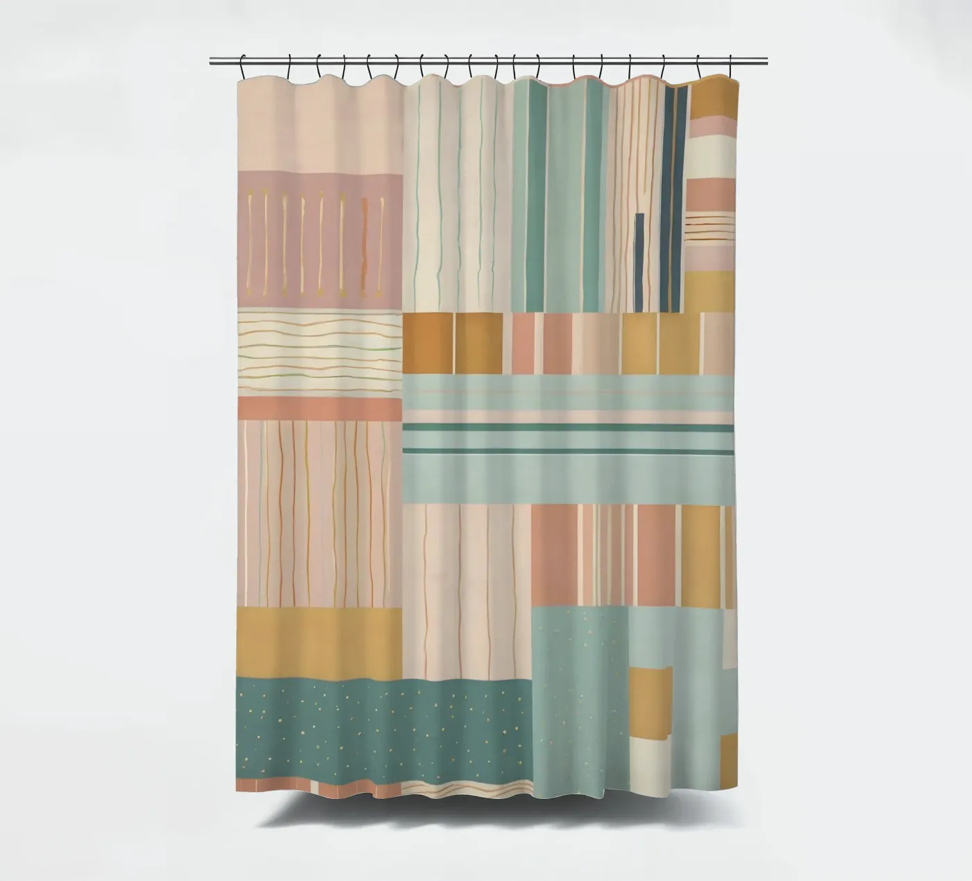 Abstract Pattern shower curtain by Charnwood Prints