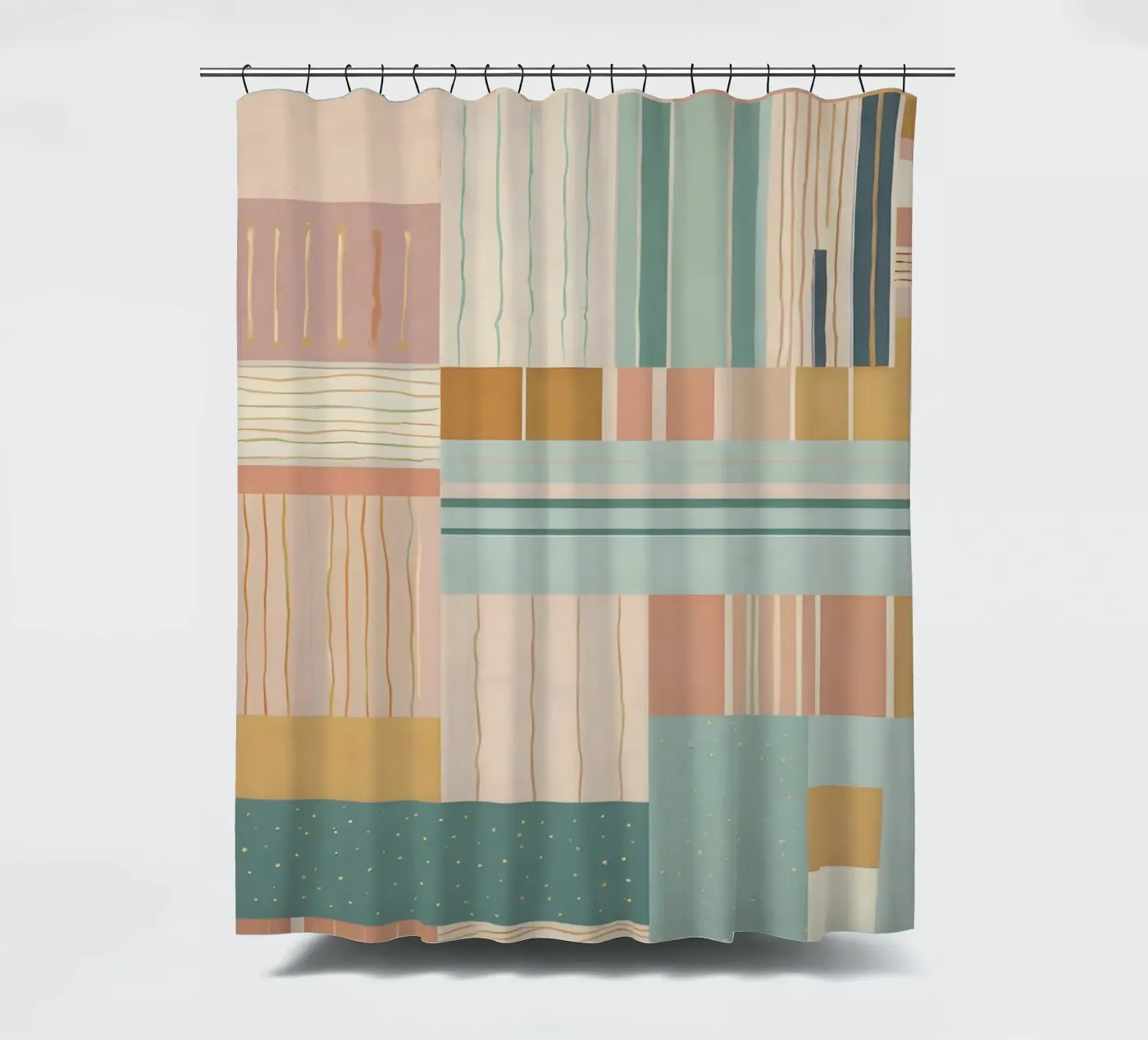 Abstract Pattern shower curtain by Charnwood Prints