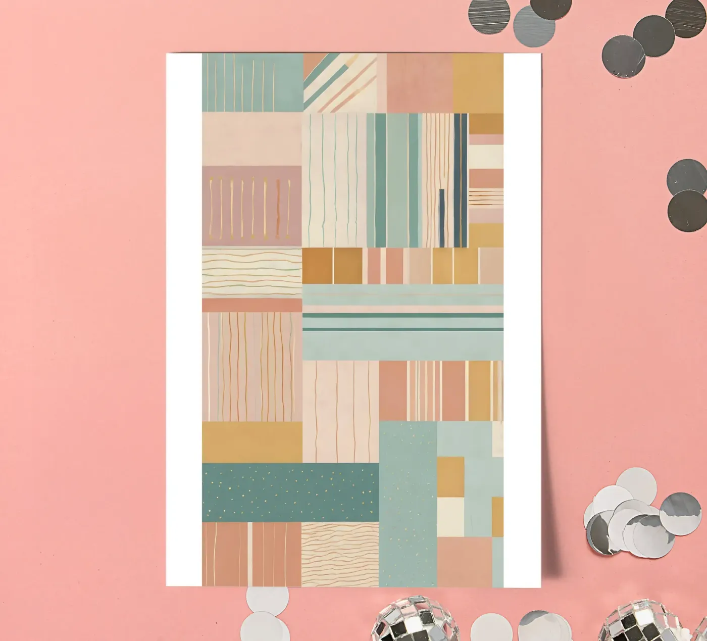 Abstract Pattern stickervel van Charnwood Prints