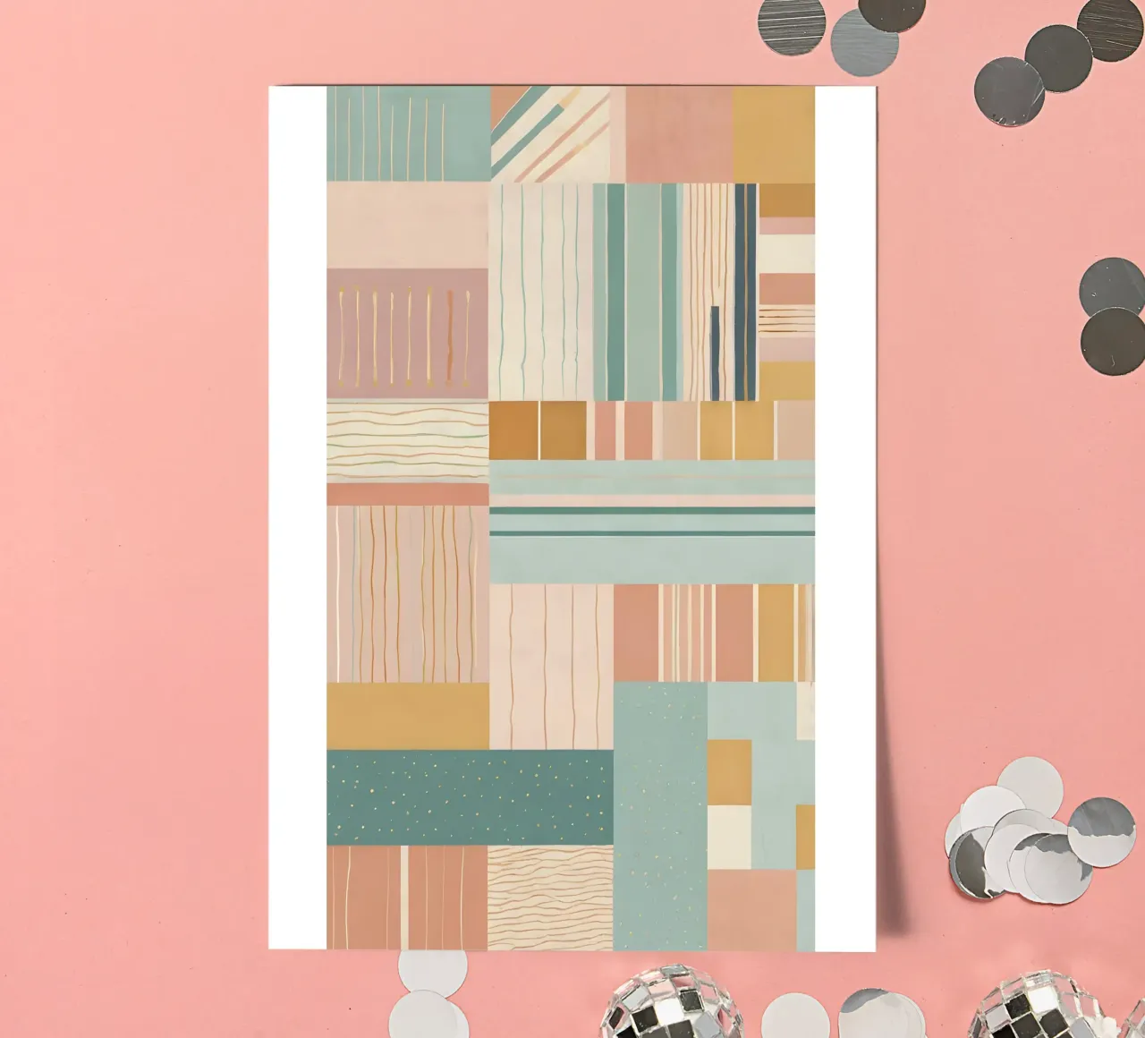 Abstract patroon stickervel van Charnwood Prints