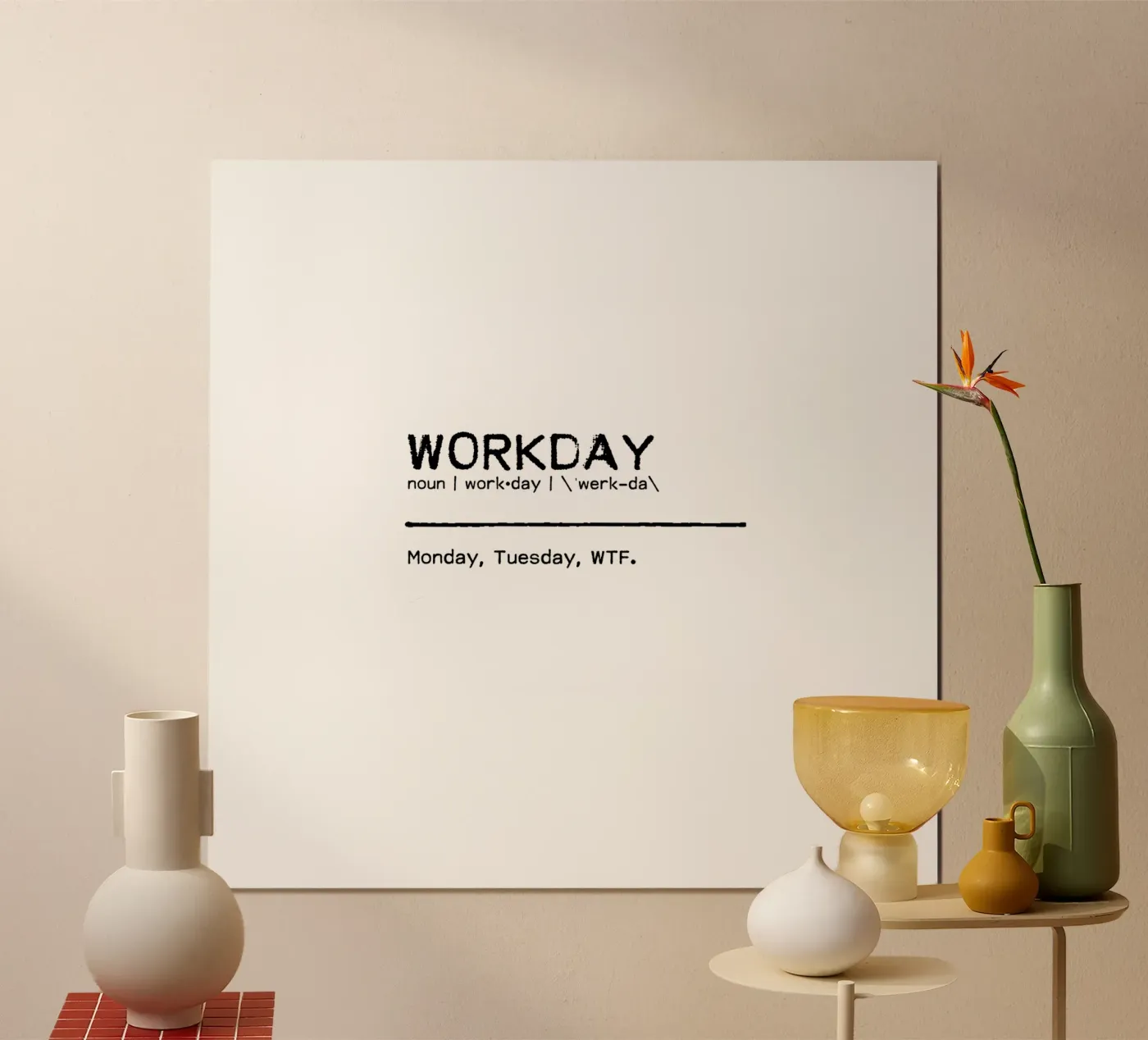 Definitie Offerte - Workday poster van Orara Studio