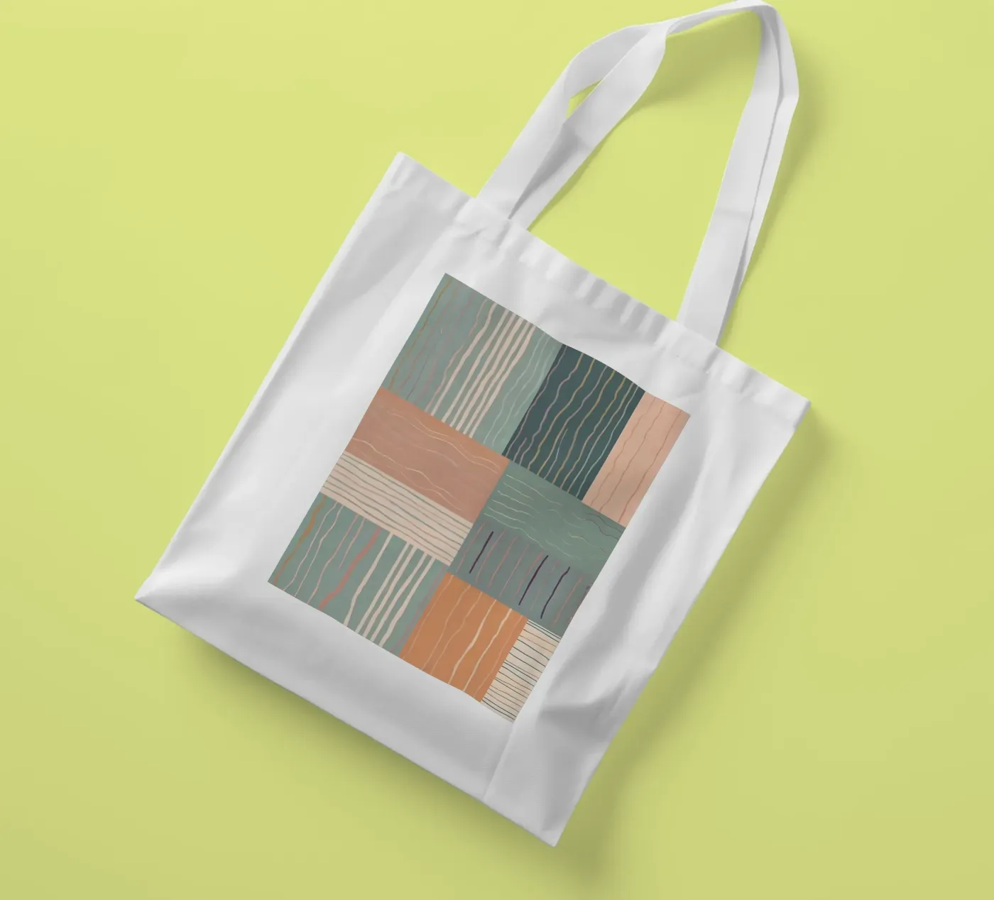 Modello astratto borsa in juta da Charnwood Prints