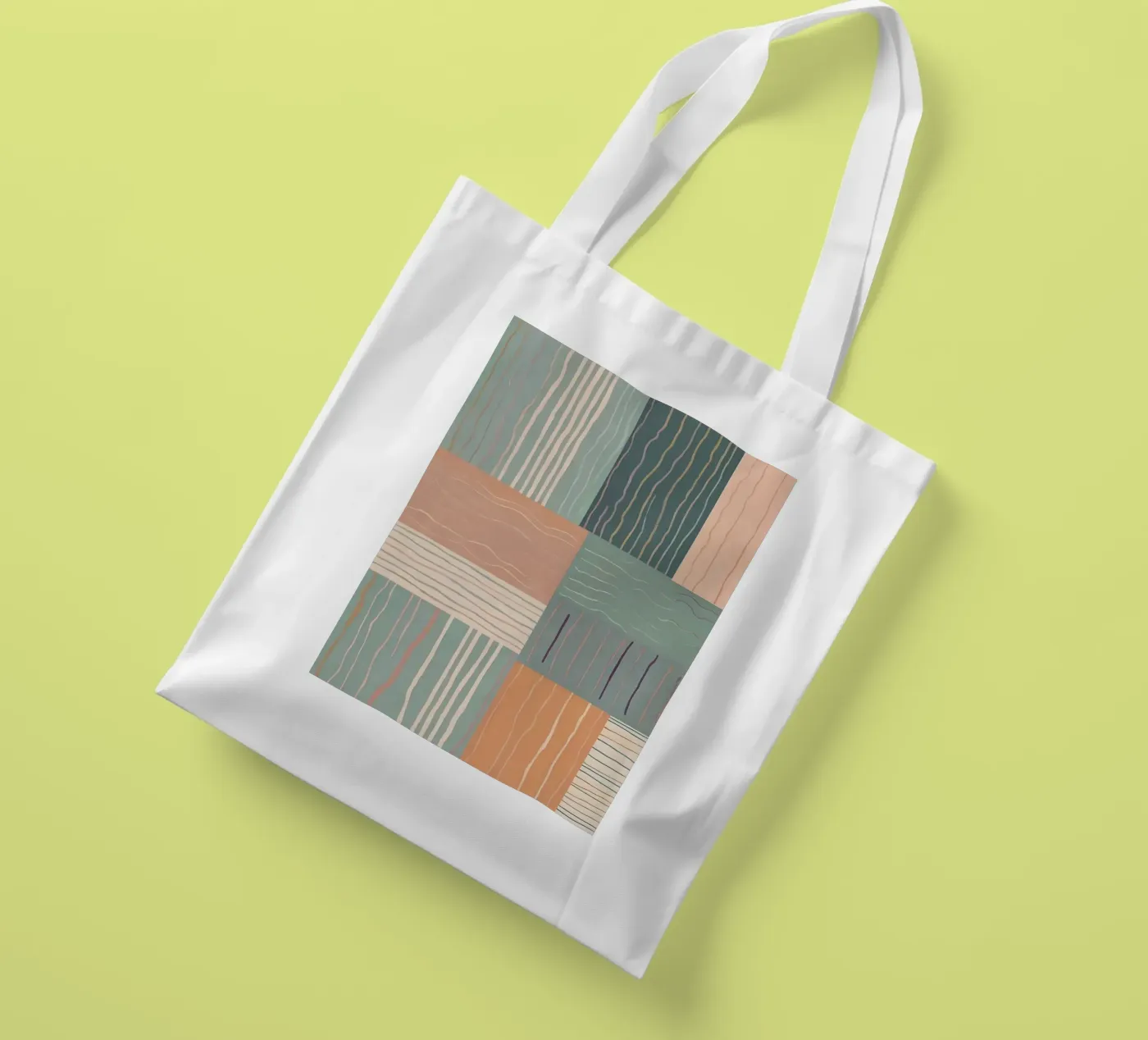 Modello astratto borsa in juta da Charnwood Prints