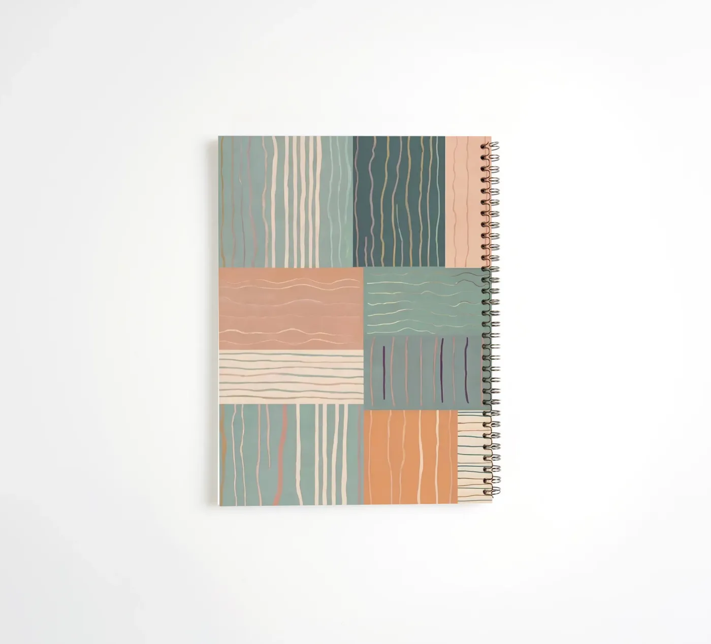 Abstract patroon notitieboek met spiraal van Charnwood Prints