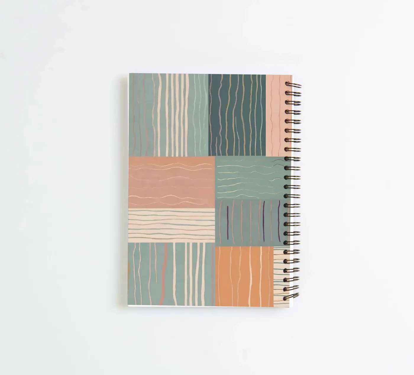 Abstract patroon notitieboek met spiraal van Charnwood Prints