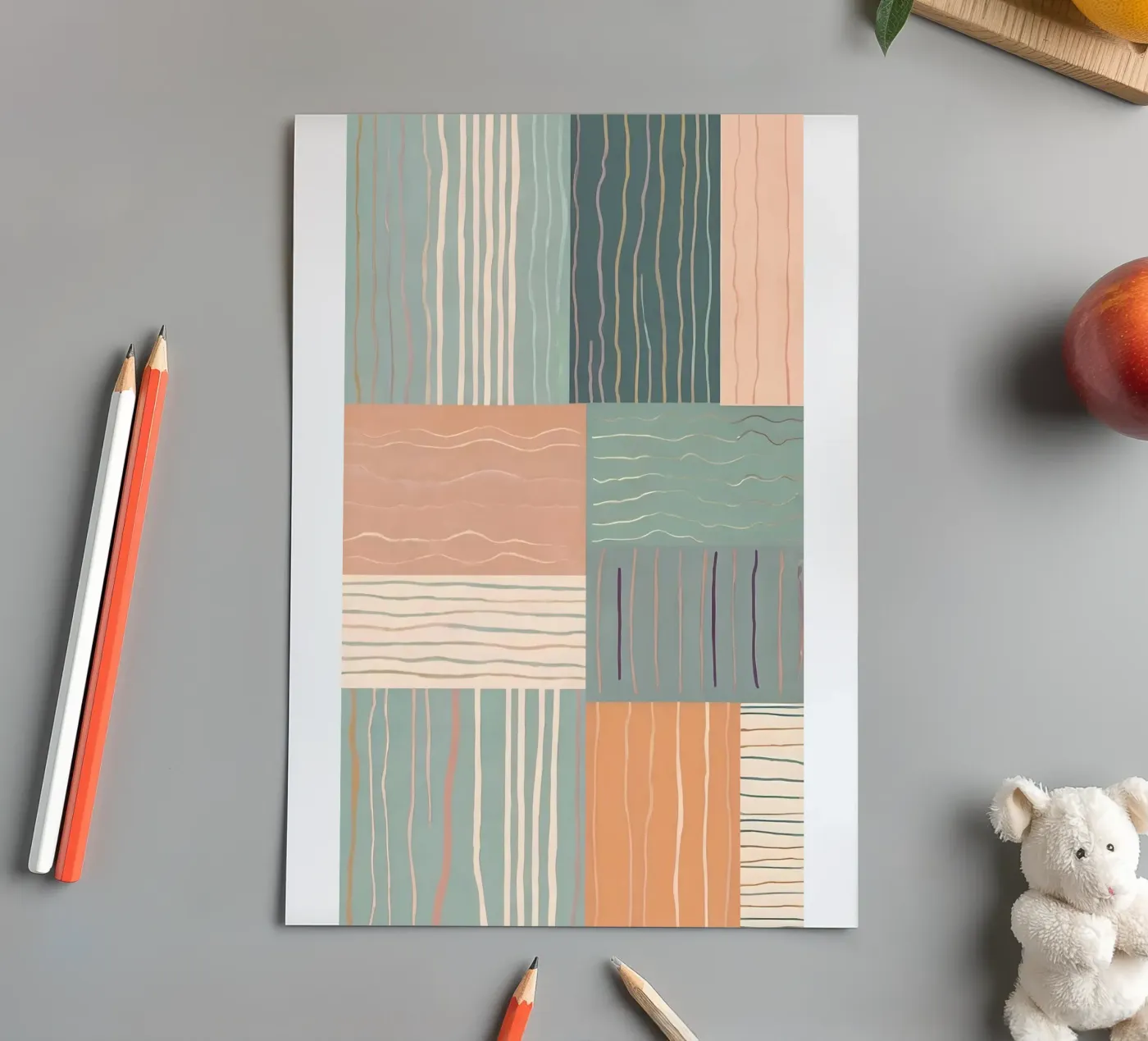 Abstract Pattern Stickerbogen von Charnwood Prints