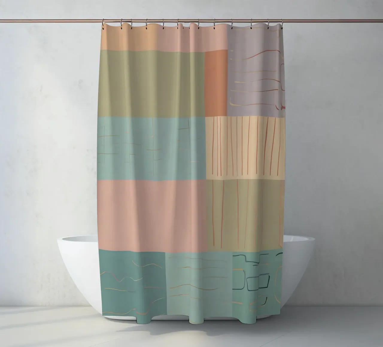Abstraktes Muster Duschvorhang von Charnwood Prints