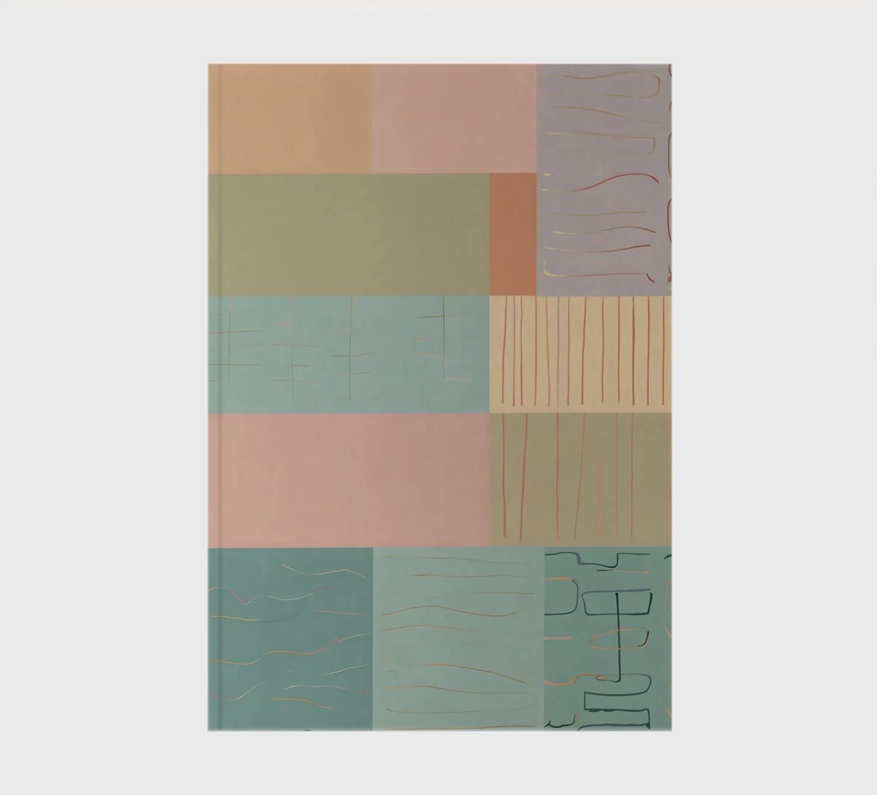 Motif abstrait carnet de notes de Charnwood Prints