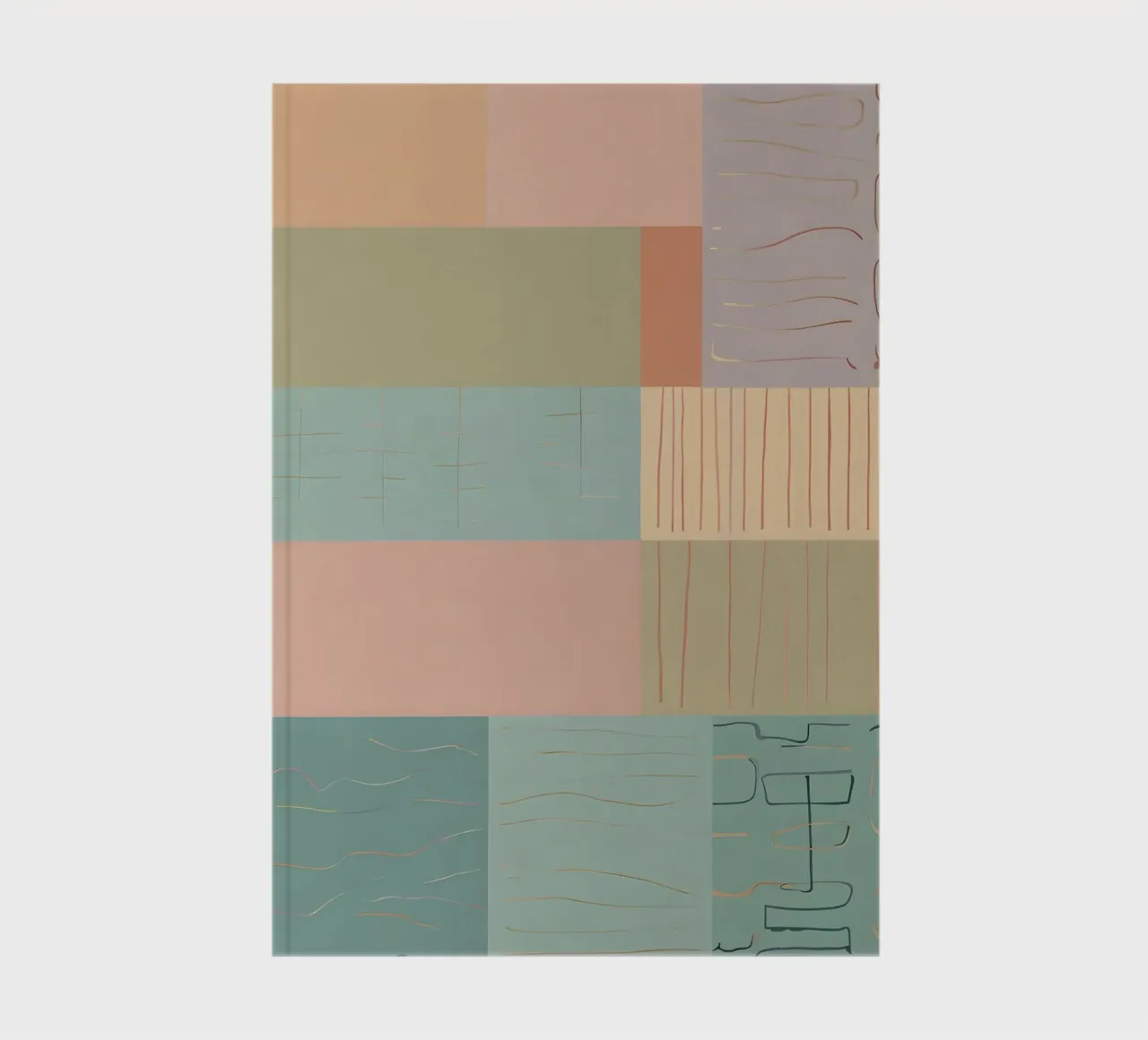 Motif abstrait carnet de notes de Charnwood Prints