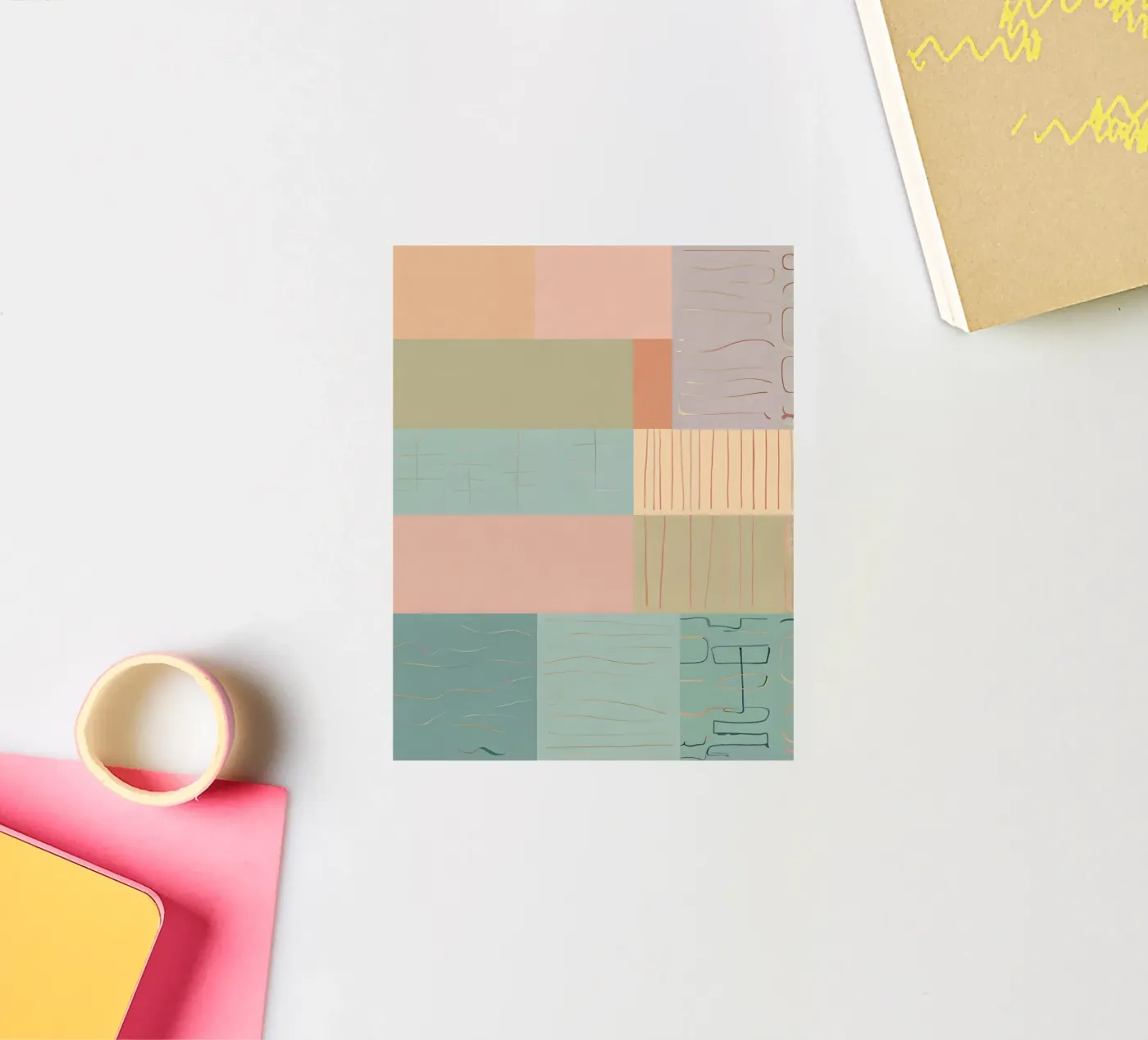 Abstraktes Muster Sticker von Charnwood Prints