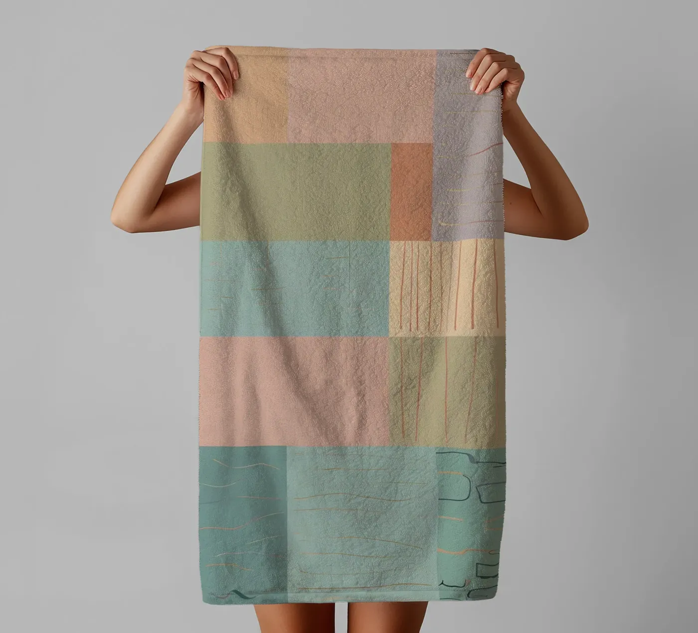 Abstract patroon badhanddoek van Charnwood Prints