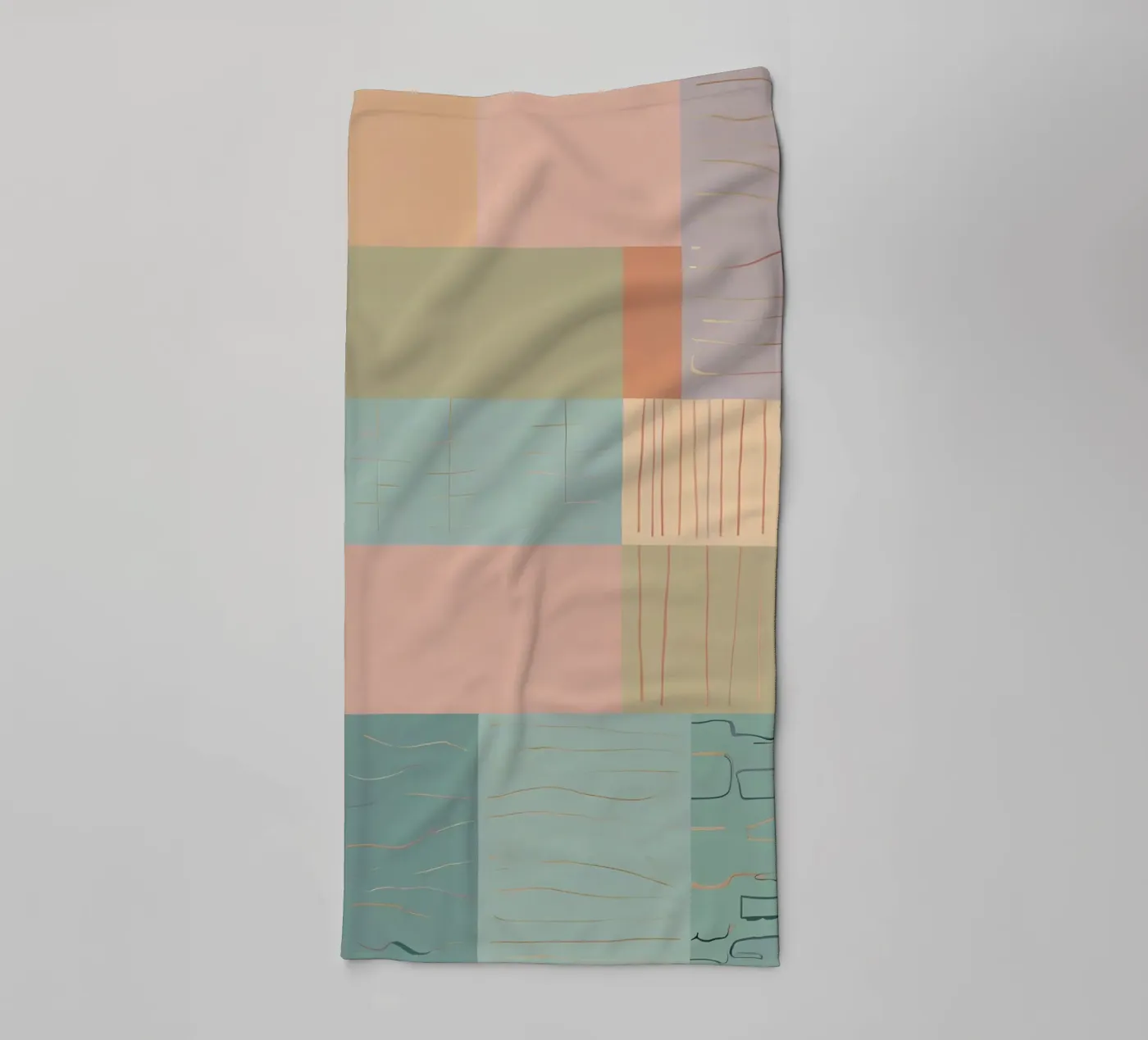 Abstract patroon badhanddoek van Charnwood Prints