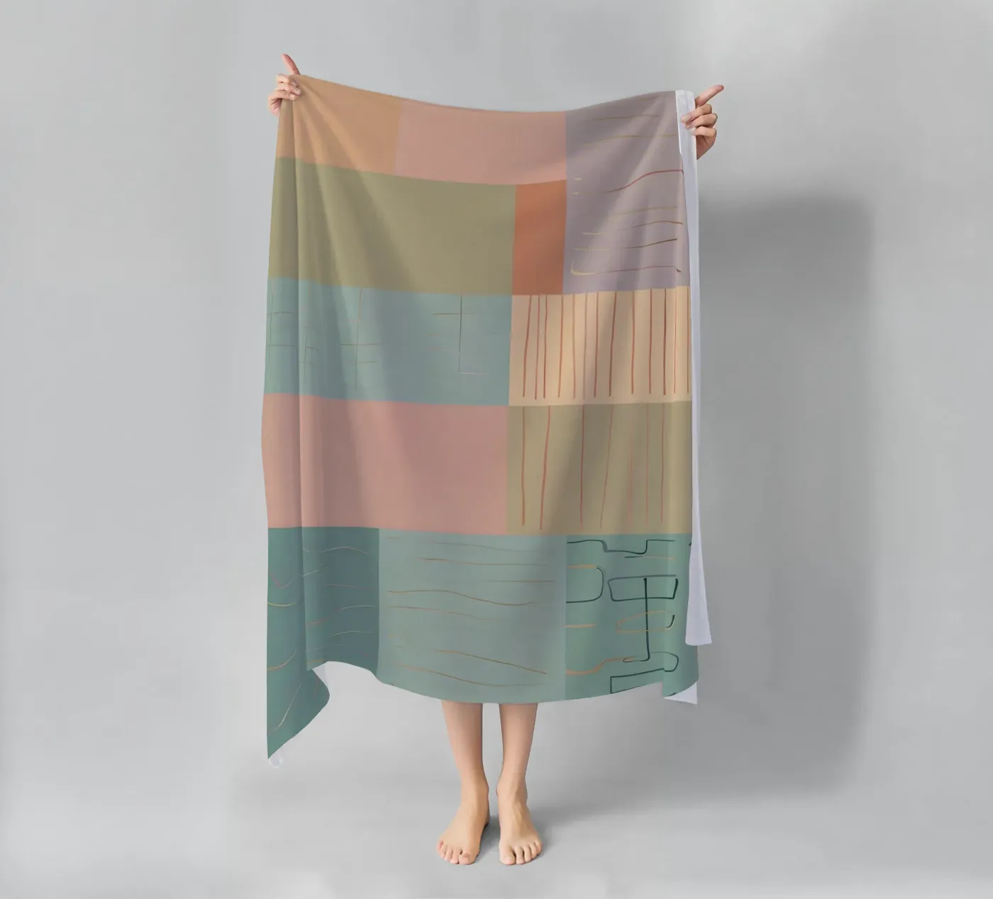 Abstraktes Muster Strandtuch von Charnwood Prints