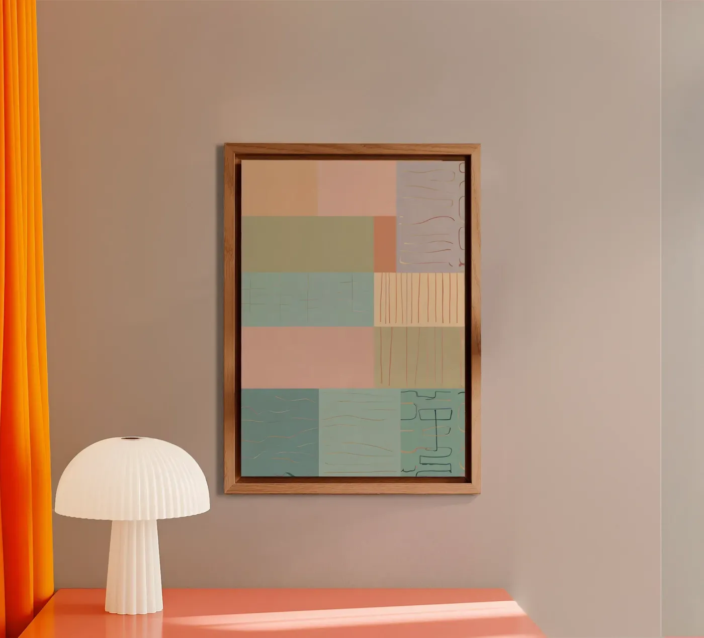 Abstract patroon aluminium-dibond van Charnwood Prints