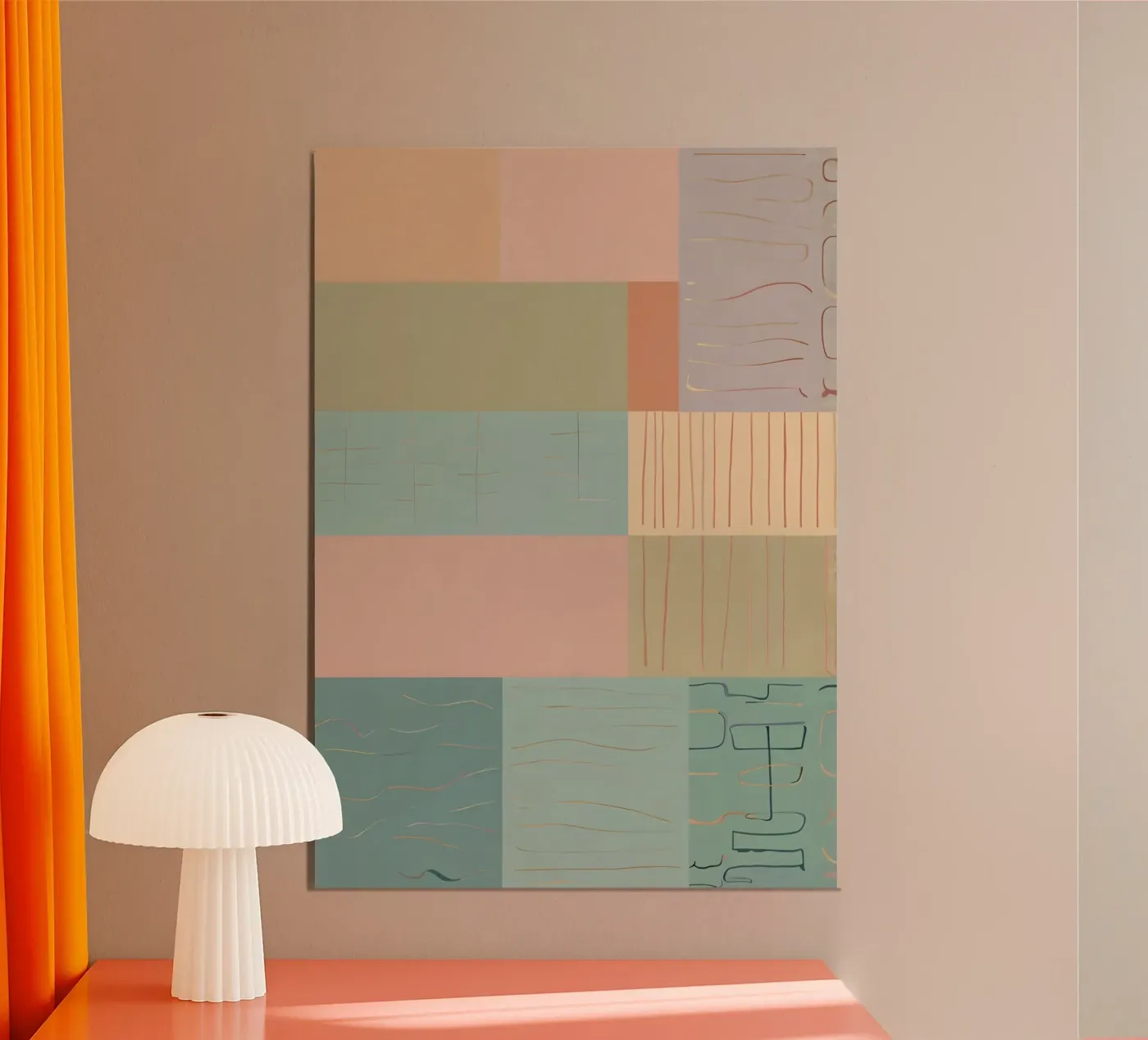 Abstract patroon aluminium-dibond van Charnwood Prints