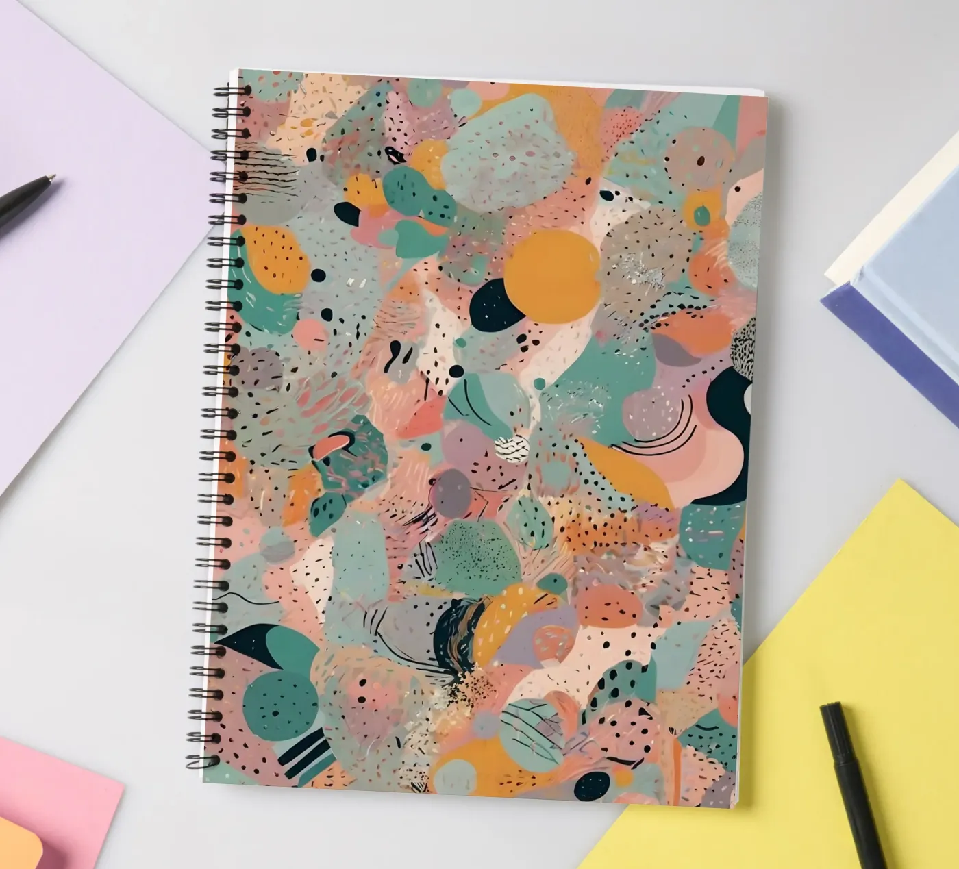 Abstract Pattern spiral notebook by Charnwood Prints