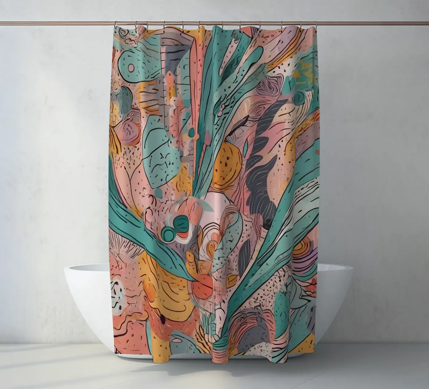 Abstract patroon douchegordijn van Charnwood Prints