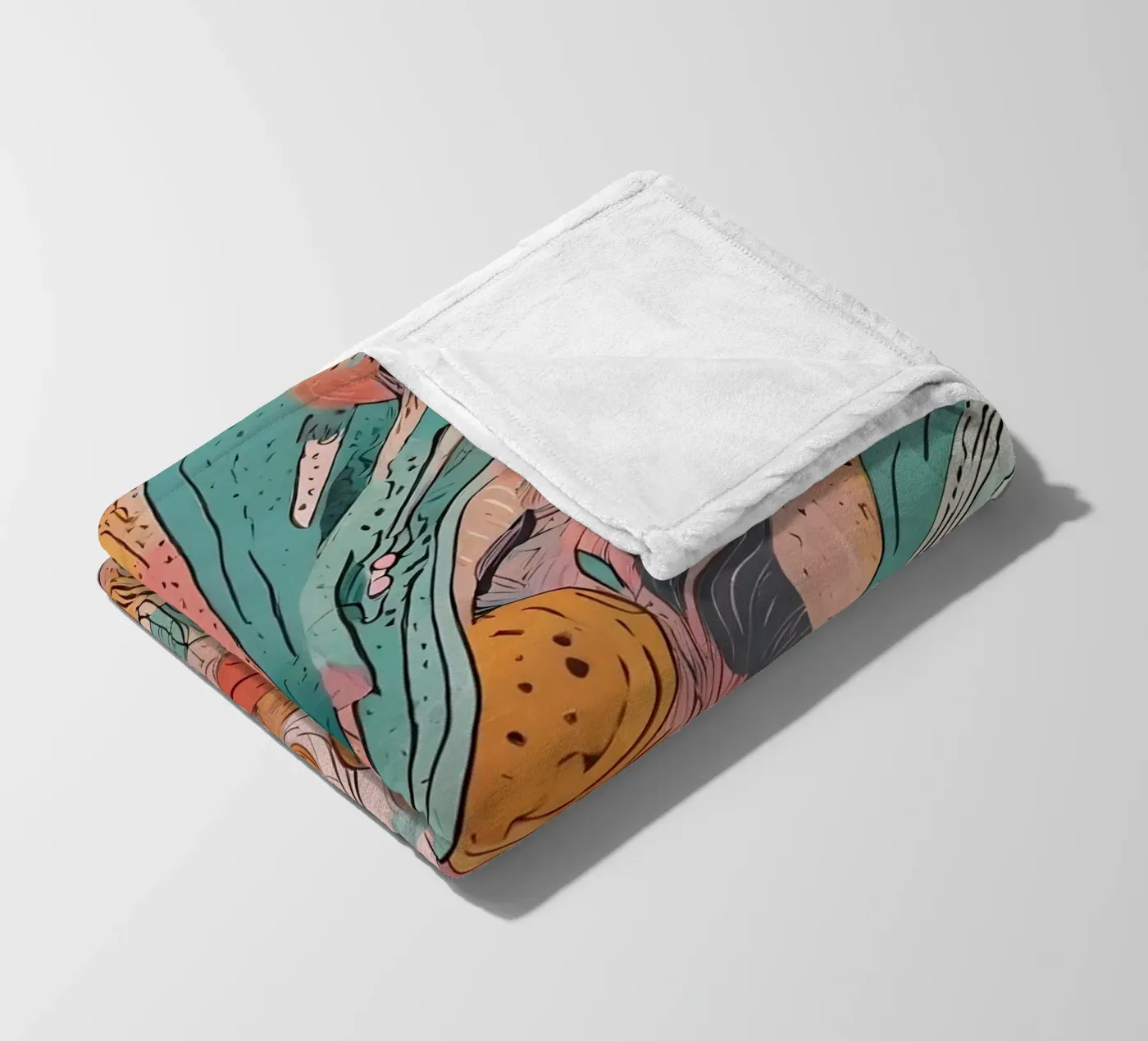 Modello astratto coperta in pile da Charnwood Prints