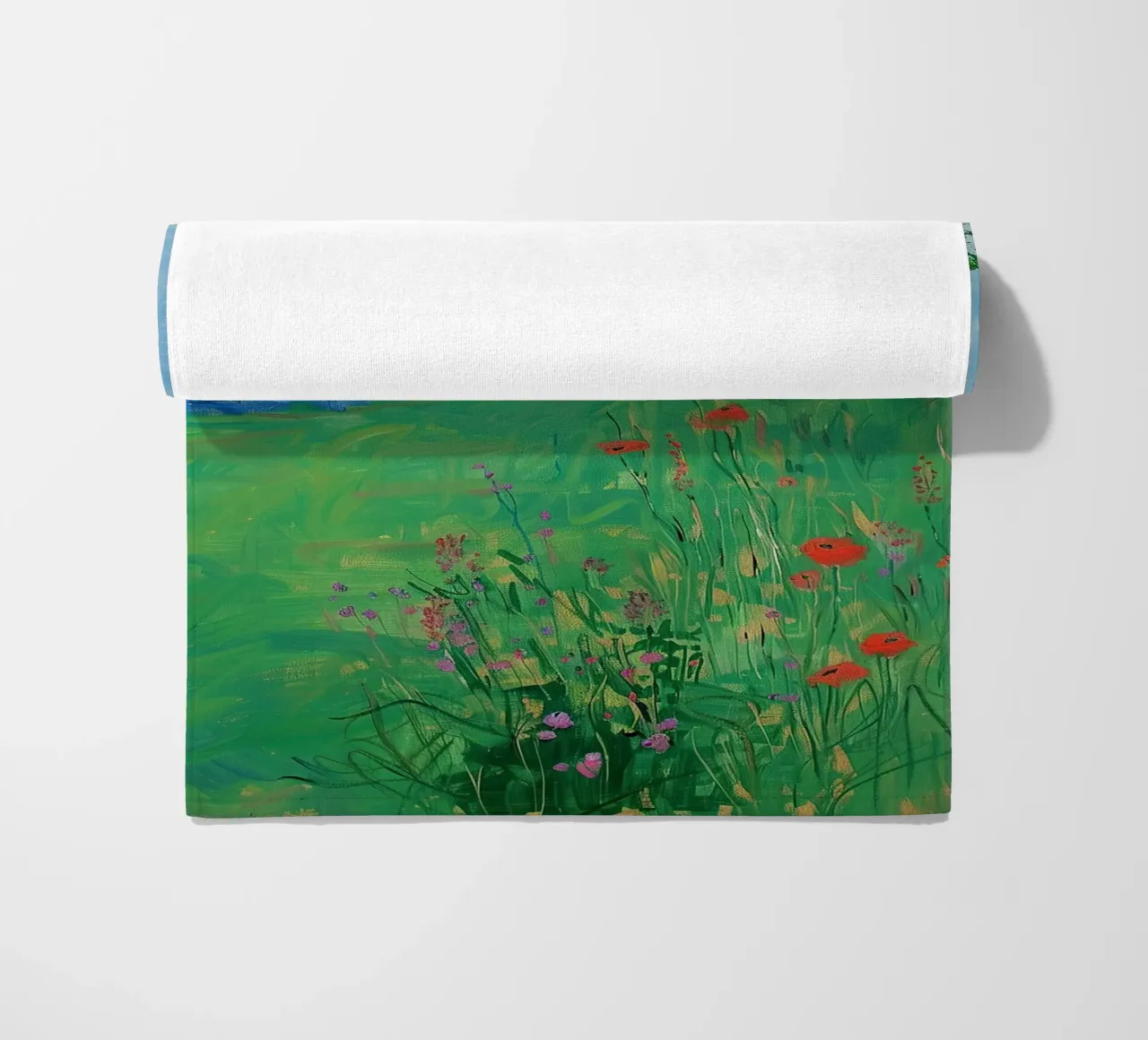 Fiore di prato botanico verde papavero telo mare da Euphoria Theresa