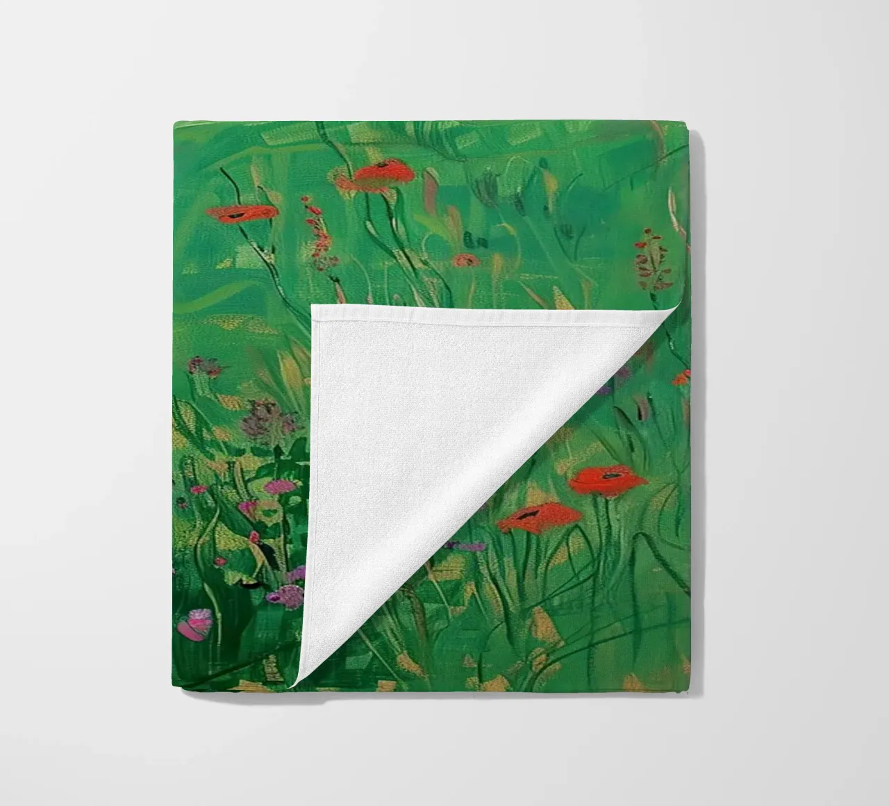 Fiore di prato botanico verde papavero telo mare da Euphoria Theresa