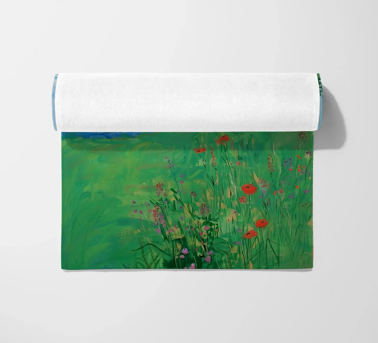 Fiore di prato botanico verde papavero telo mare da Euphoria Theresa