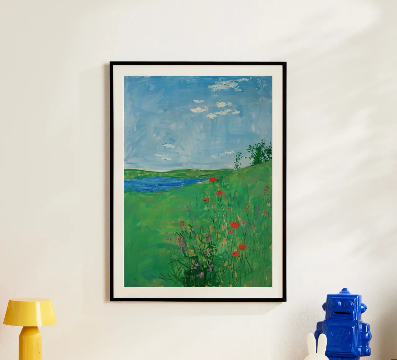 Fiore di prato botanico verde papavero carta hahnemühle da Euphoria Theresa