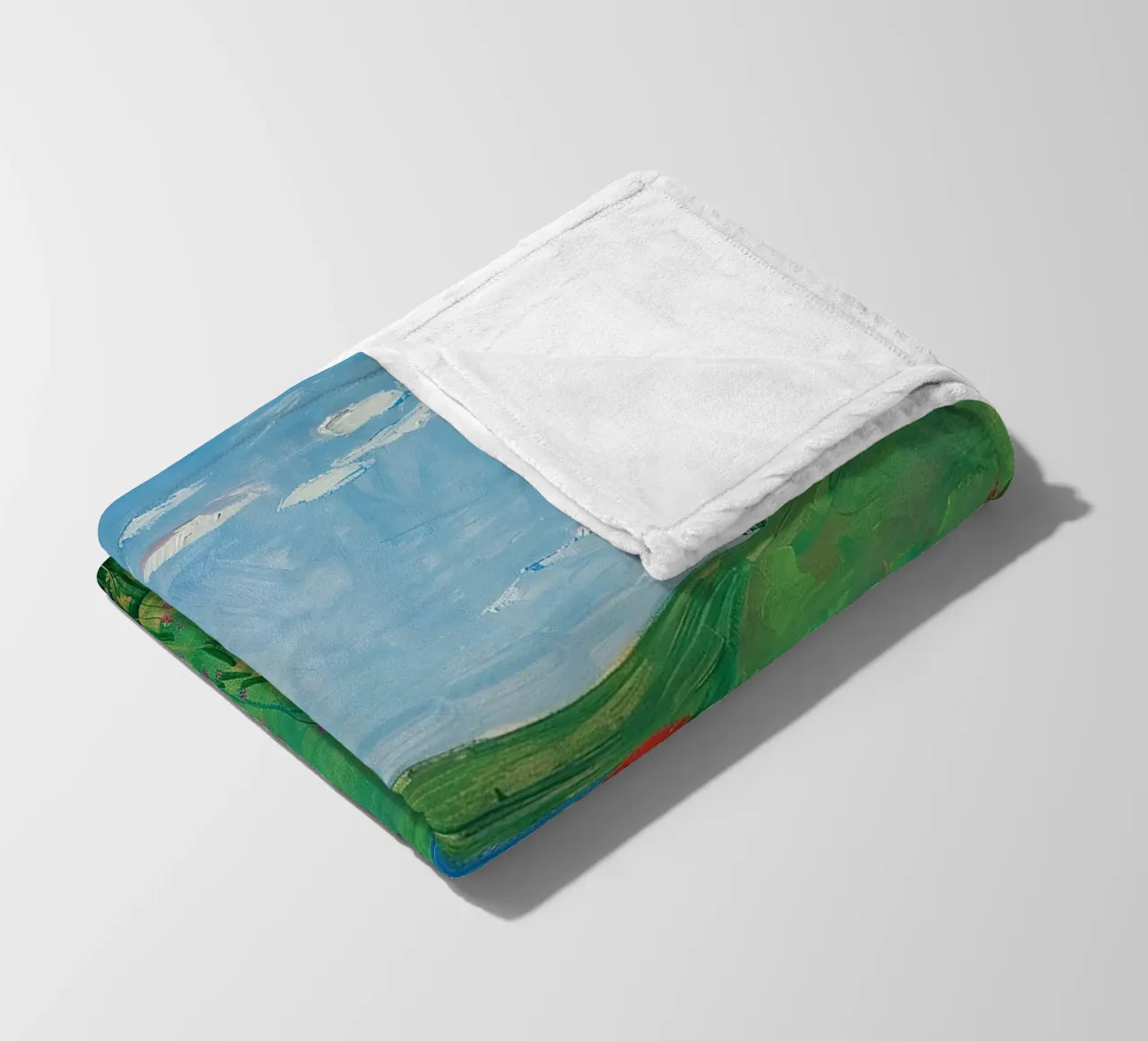 Fiore di prato botanico verde papavero coperta in pile da Euphoria Theresa