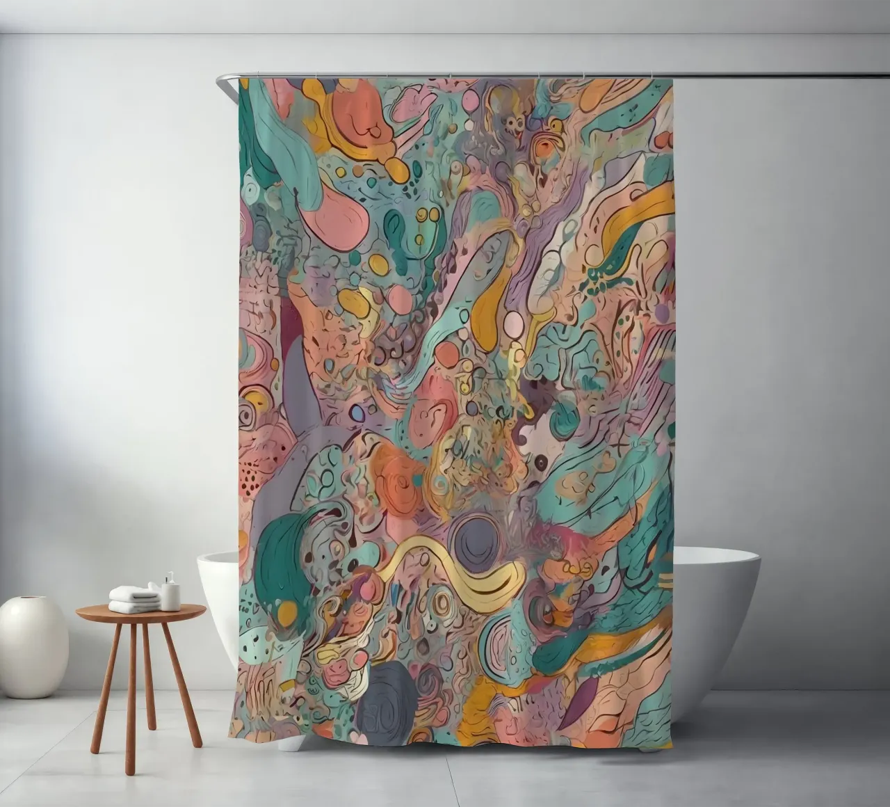 Abstraktes Muster Duschvorhang von Charnwood Prints