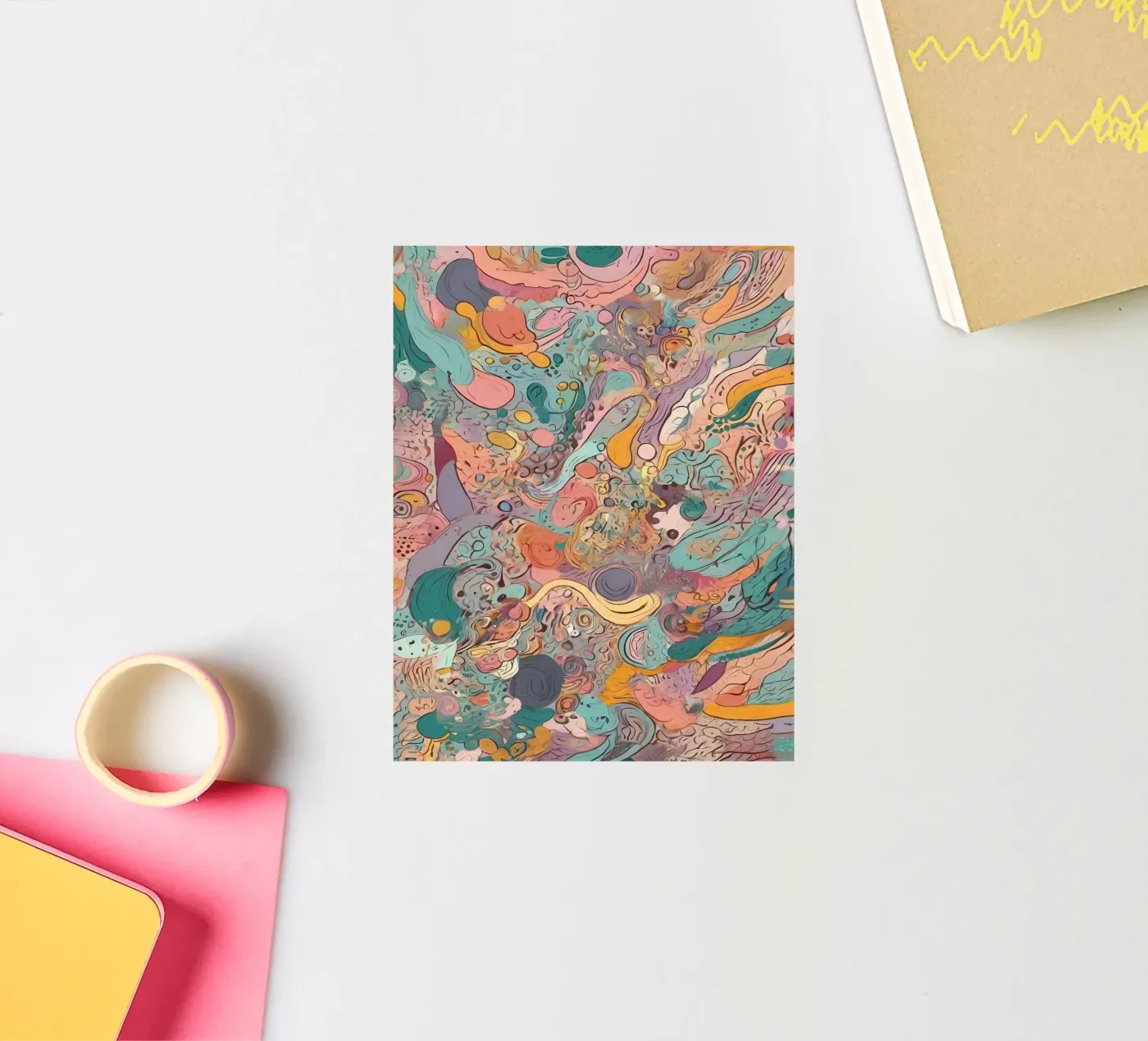 Abstract patroon sticker van Charnwood Prints