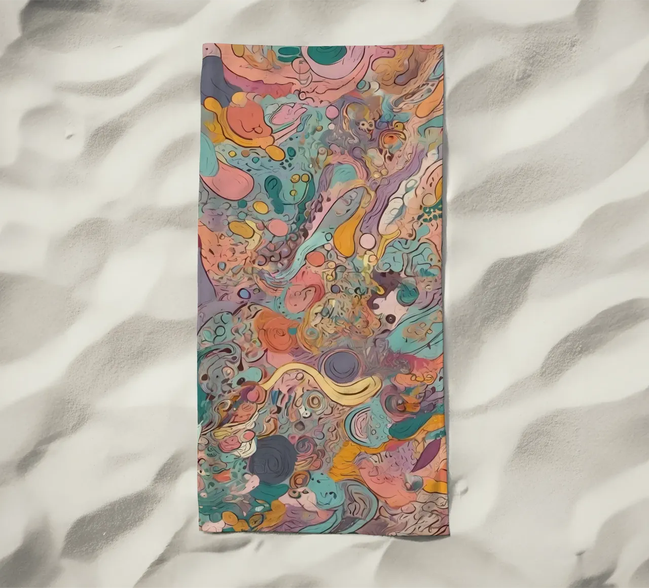 Abstract patroon strandhanddoek van Charnwood Prints